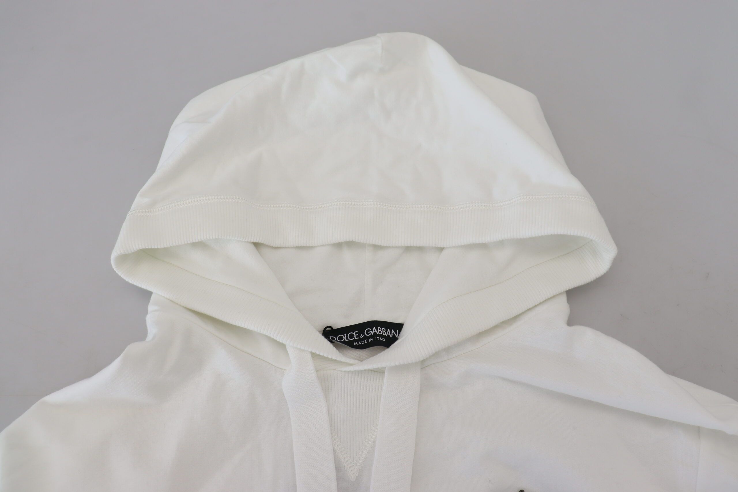 Cotton Hooded Sweatshirt Logo Men's Sweater - Dolce & Gabbana - Modalova