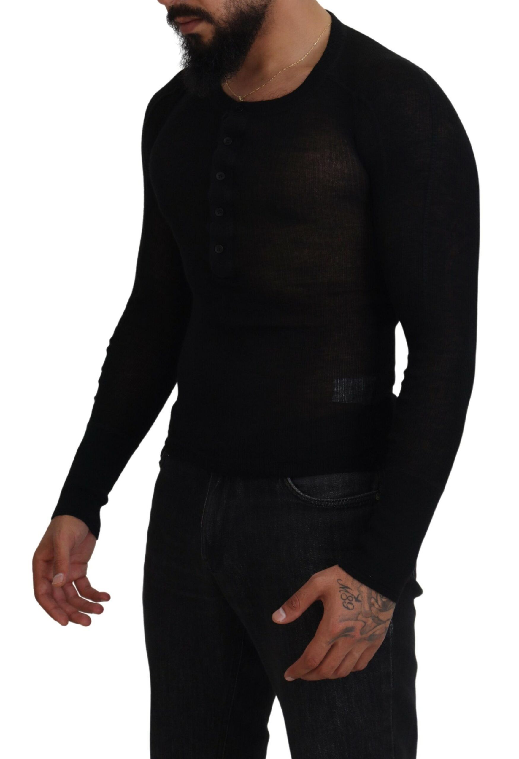 Cashmere Button Pullover Men's Sweater - Dolce & Gabbana - Modalova