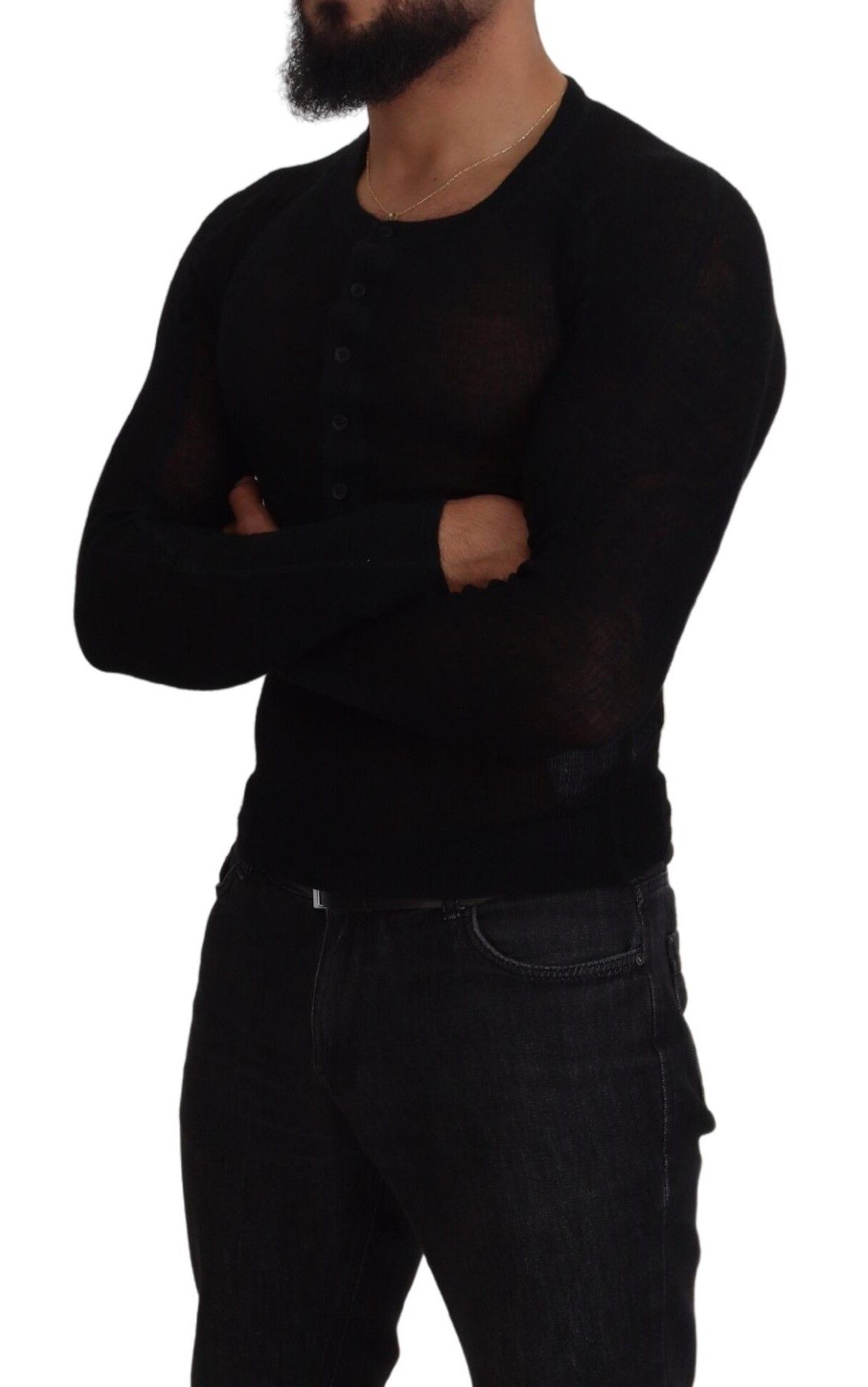 Cashmere Button Pullover Men's Sweater - Dolce & Gabbana - Modalova