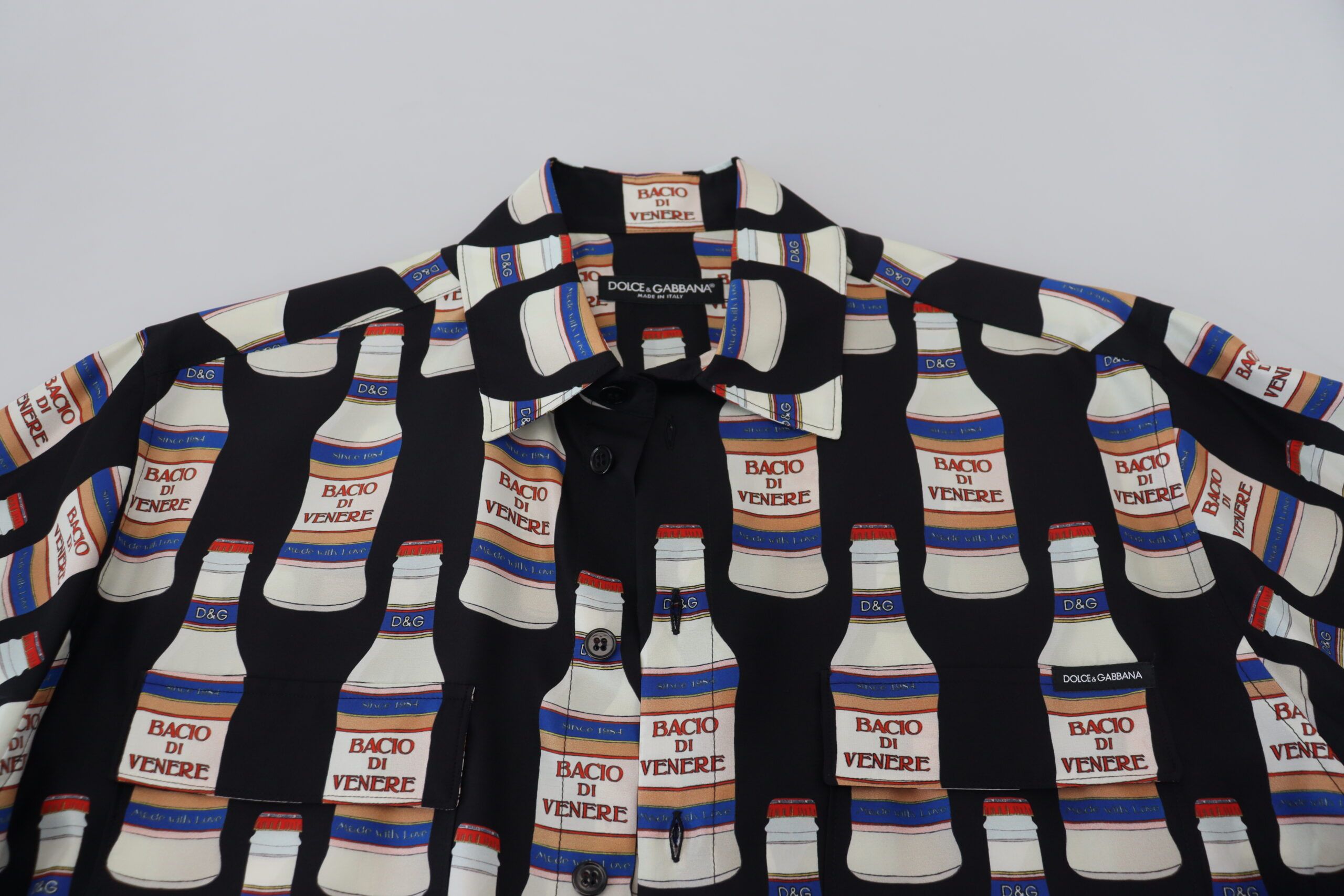 Silk Printed Collared Men Casual Men's Shirt - Dolce & Gabbana - Modalova