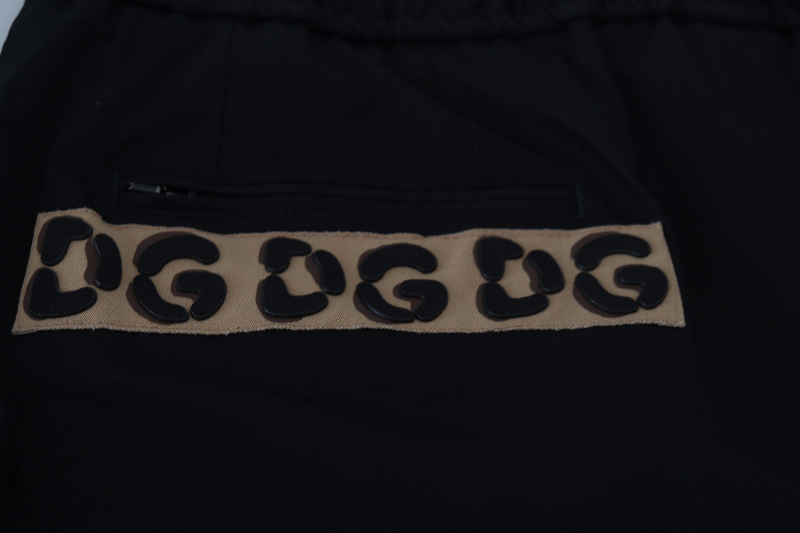 Cotton Elastic Waist DG Logo Cropped Men's Pants - Dolce & Gabbana - Modalova