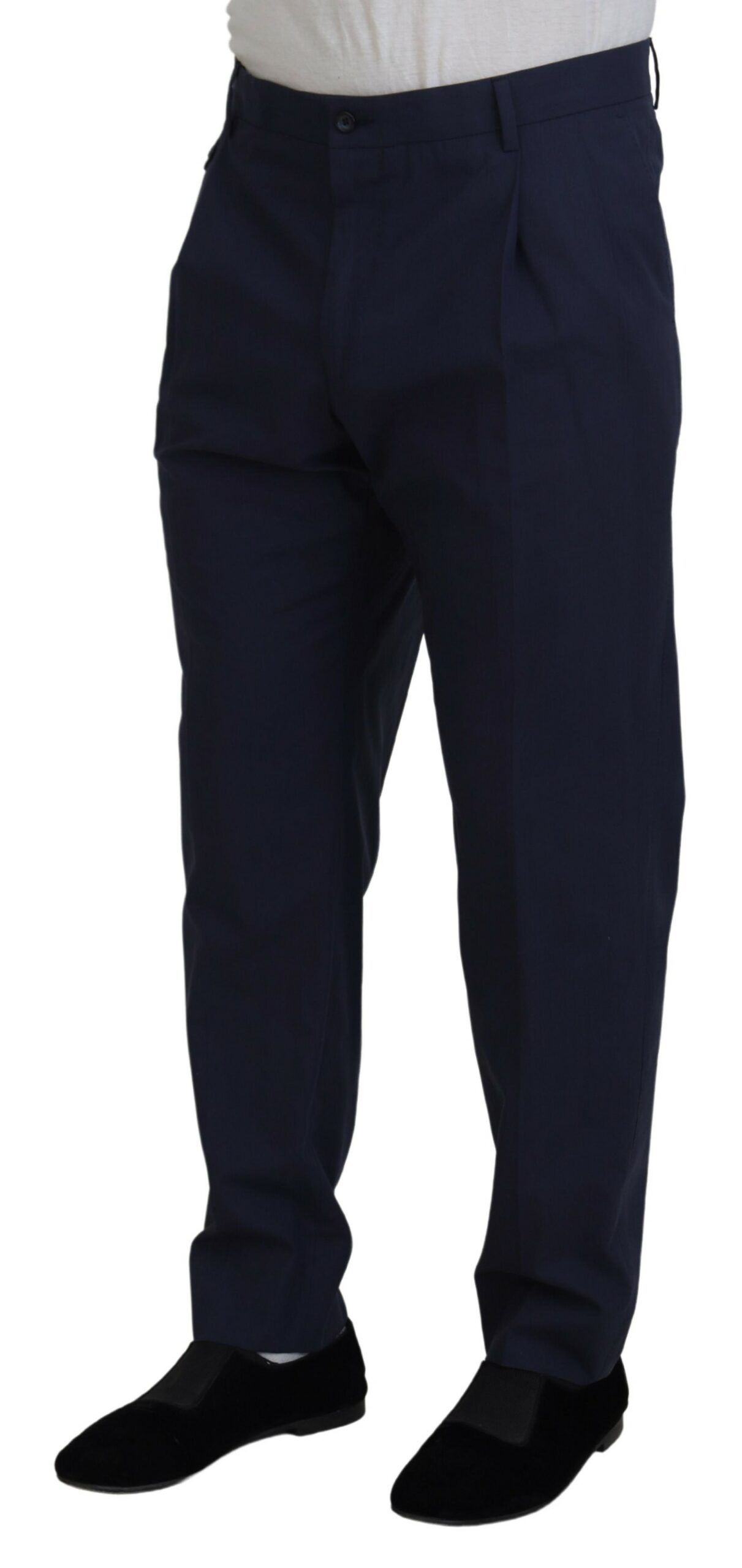 Dark Cotton Chino Formal Men's Pants - Dolce & Gabbana - Modalova