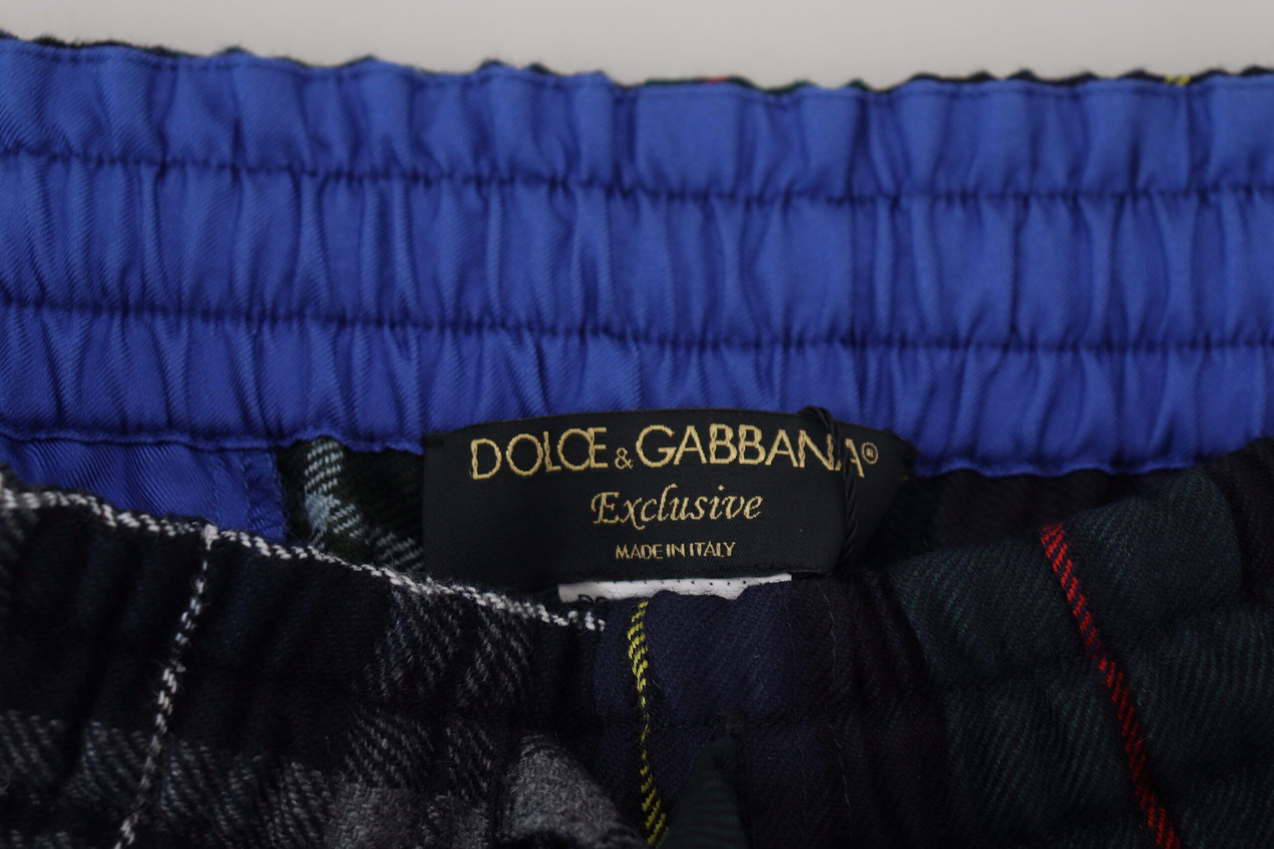 Checkered Wool Men Jogger Men's Pants - Dolce & Gabbana - Modalova