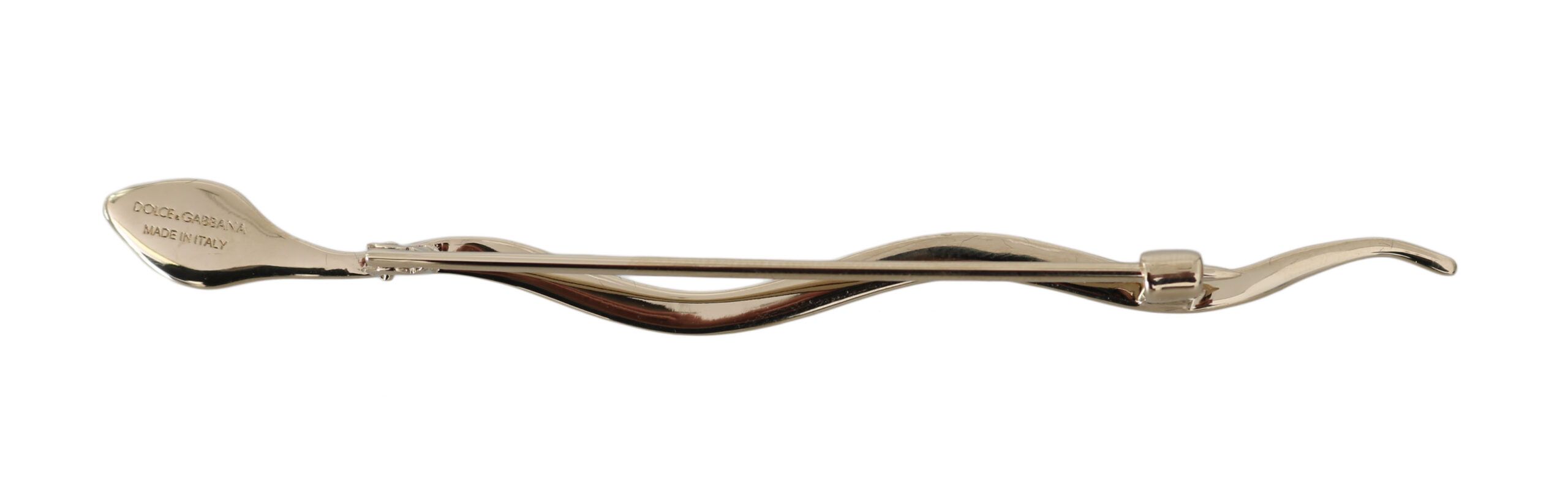 Brass Crystal Spilla Serpente Brooch Women's Pin - Dolce & Gabbana - Modalova