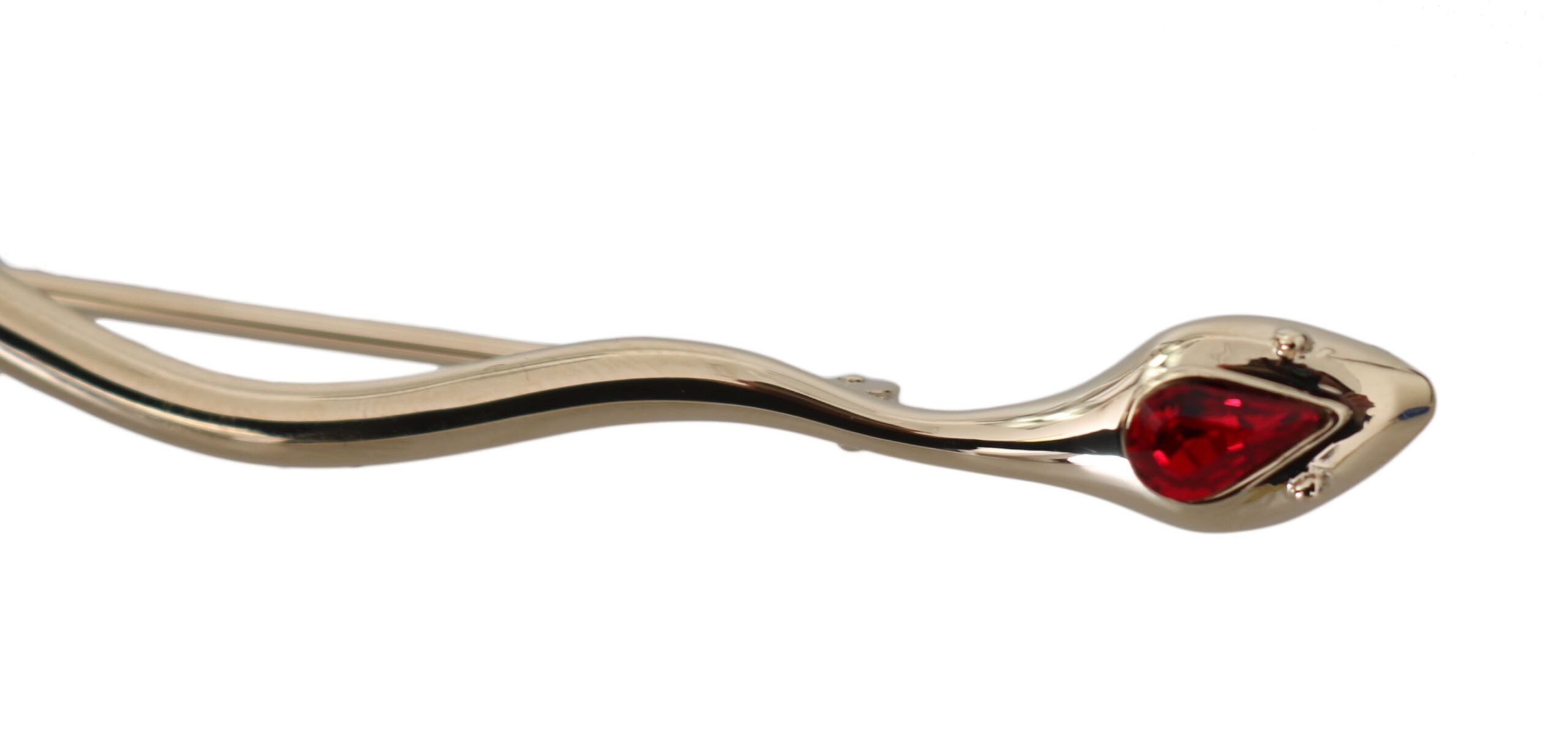 Brass Crystal Spilla Serpente Brooch Women's Pin - Dolce & Gabbana - Modalova