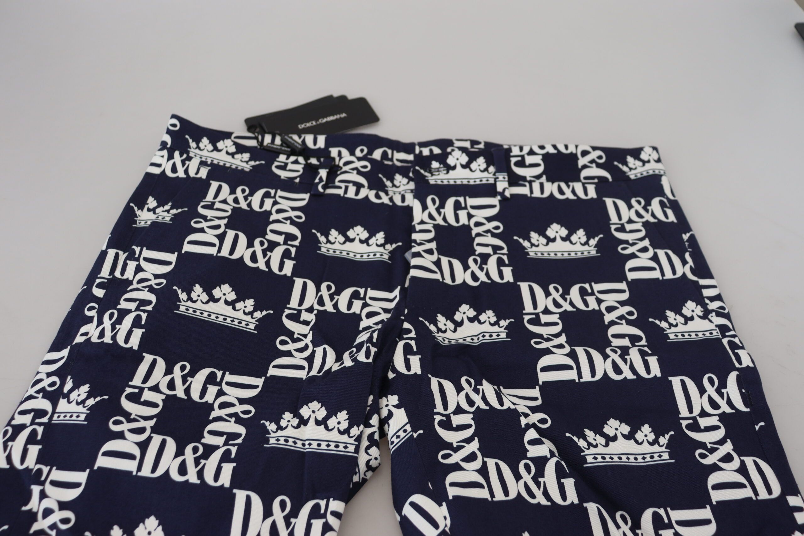 Logo Print Cotton Chinos Men's Shorts - Dolce & Gabbana - Modalova
