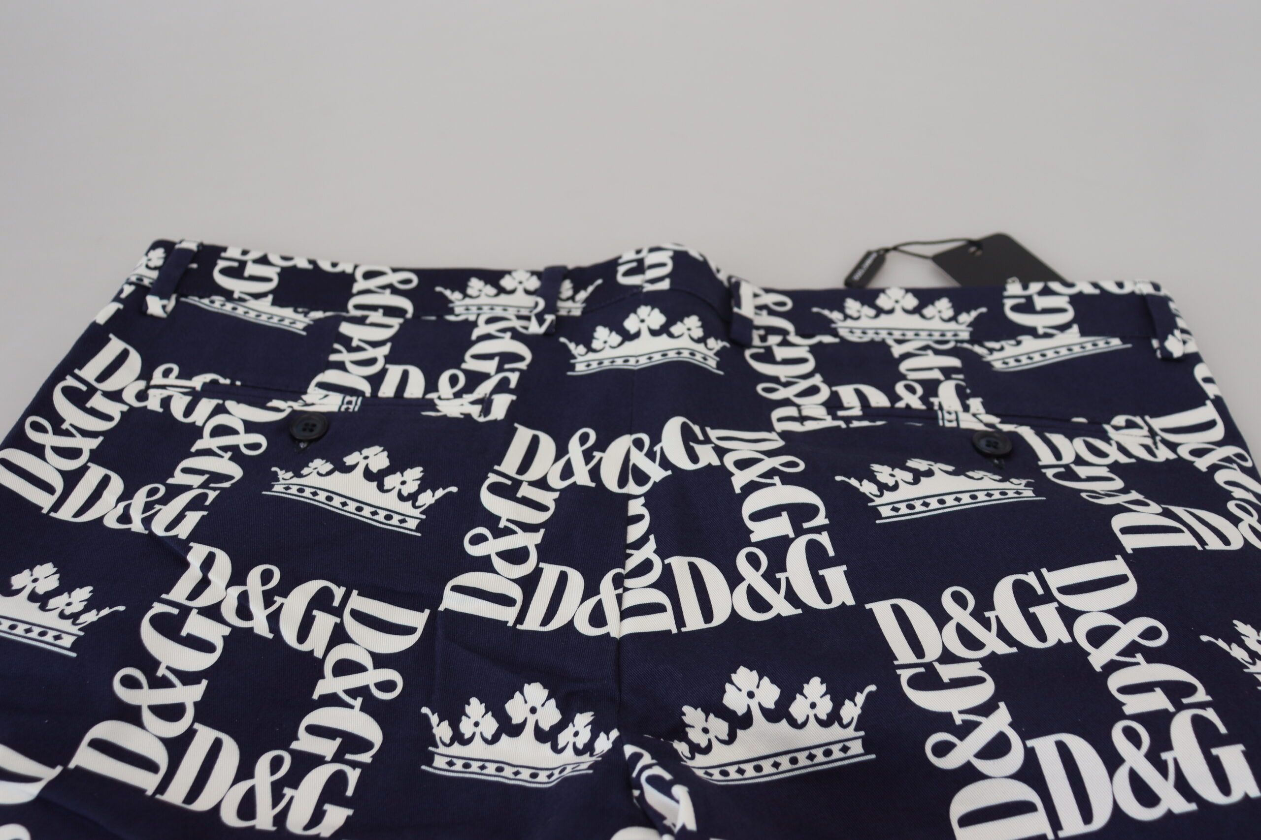 Logo Print Cotton Chinos Men's Shorts - Dolce & Gabbana - Modalova