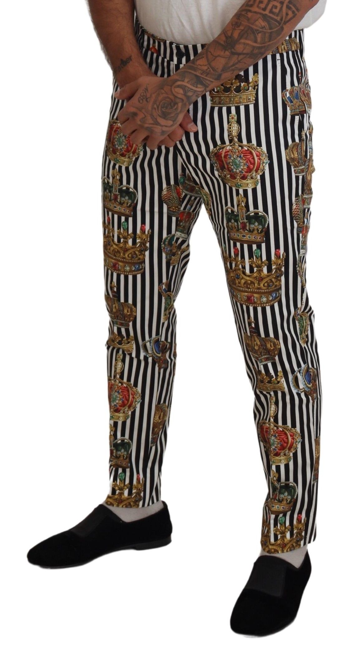 Cotton Stretch Crown Trouser Men's Pants - Dolce & Gabbana - Modalova
