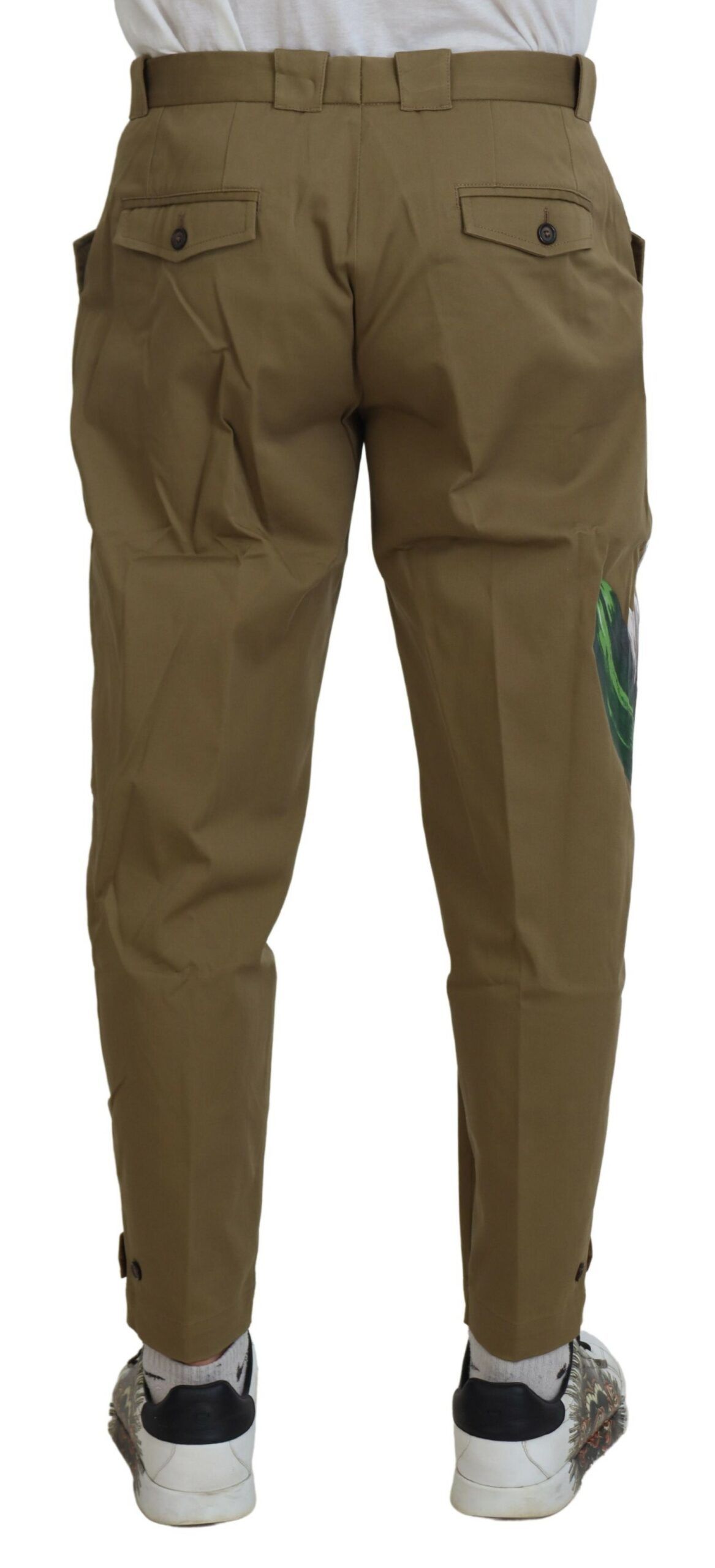 Cotton Stretch Floral Chinos Men's Pants - Dolce & Gabbana - Modalova