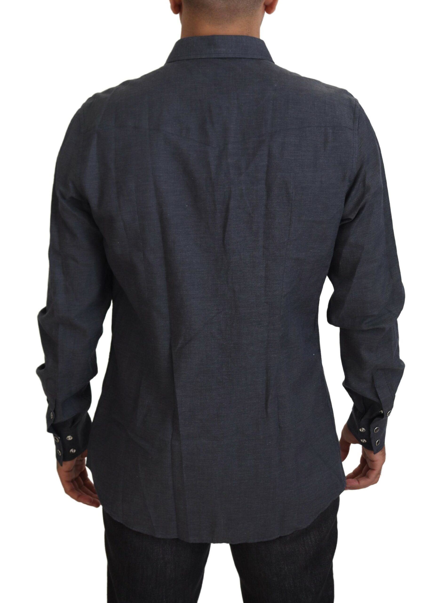 Cotton Denim Crystal Bee Men's Shirt - Dolce & Gabbana - Modalova