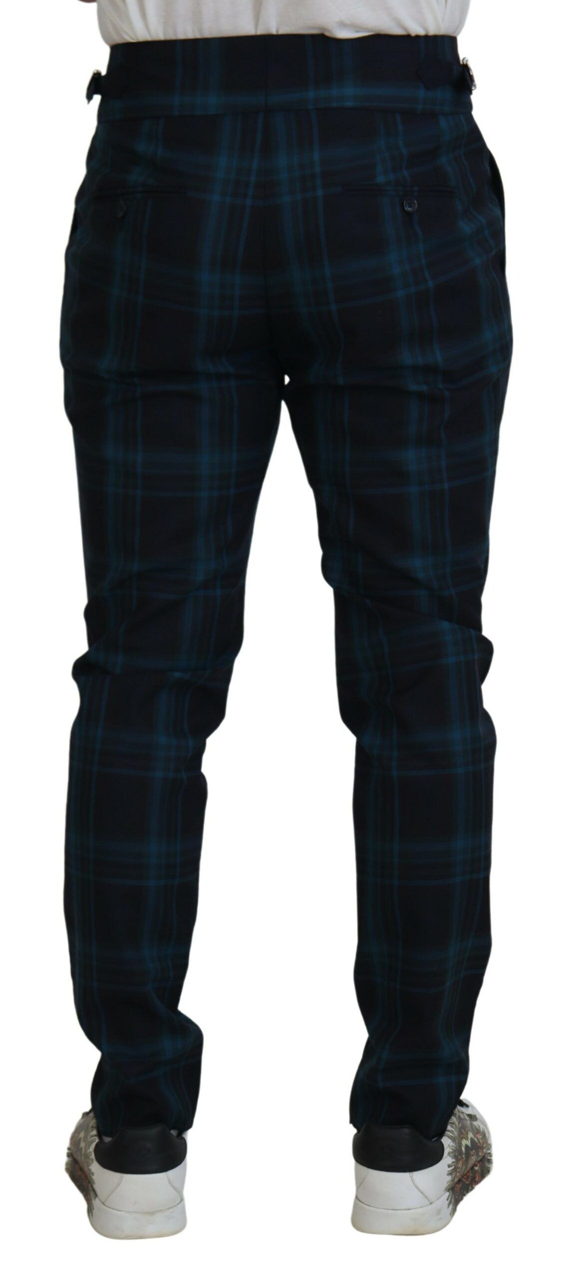 Purple Plaid Wool Trousers Men's Pants - Dolce & Gabbana - Modalova