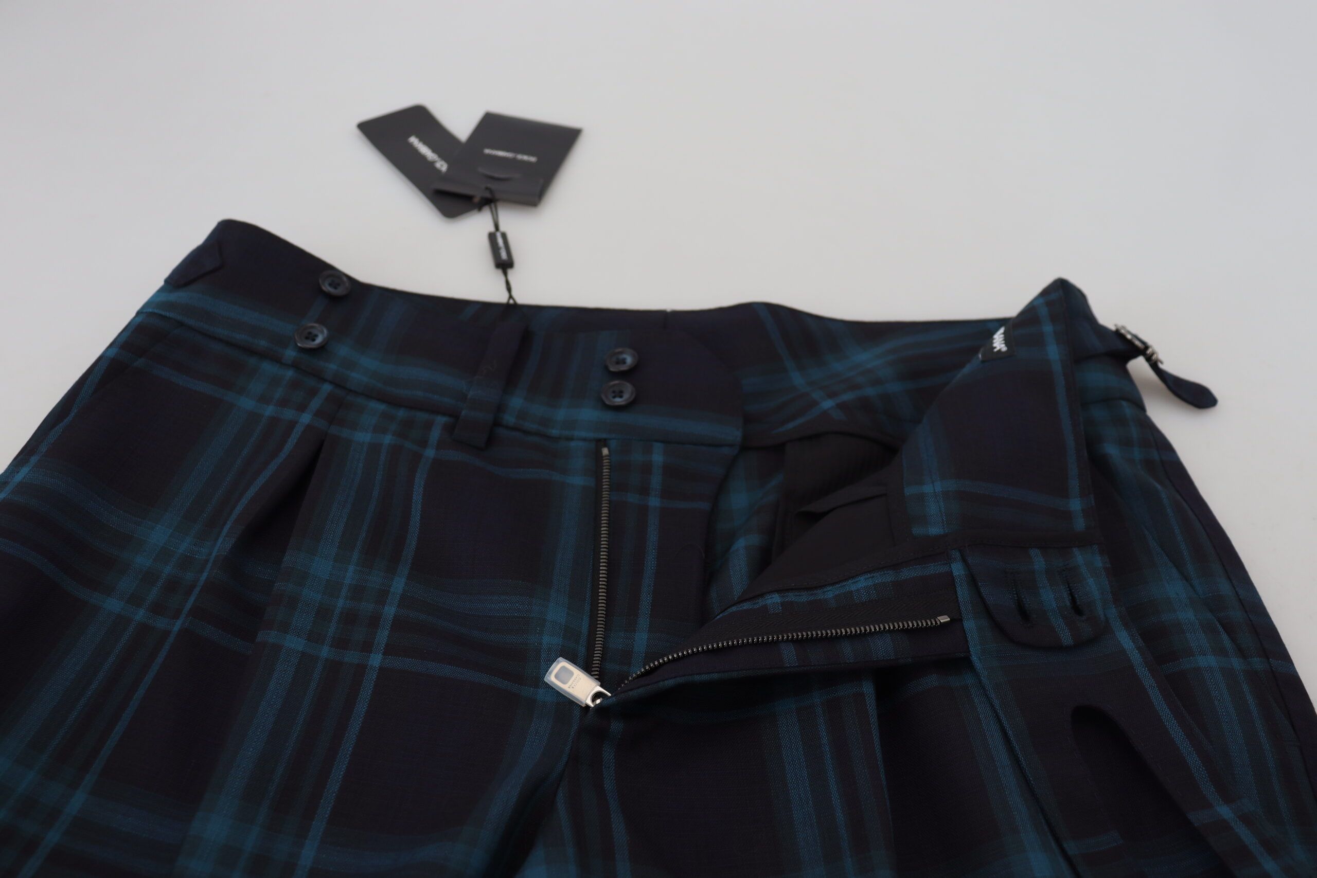 Purple Plaid Wool Trousers Men's Pants - Dolce & Gabbana - Modalova