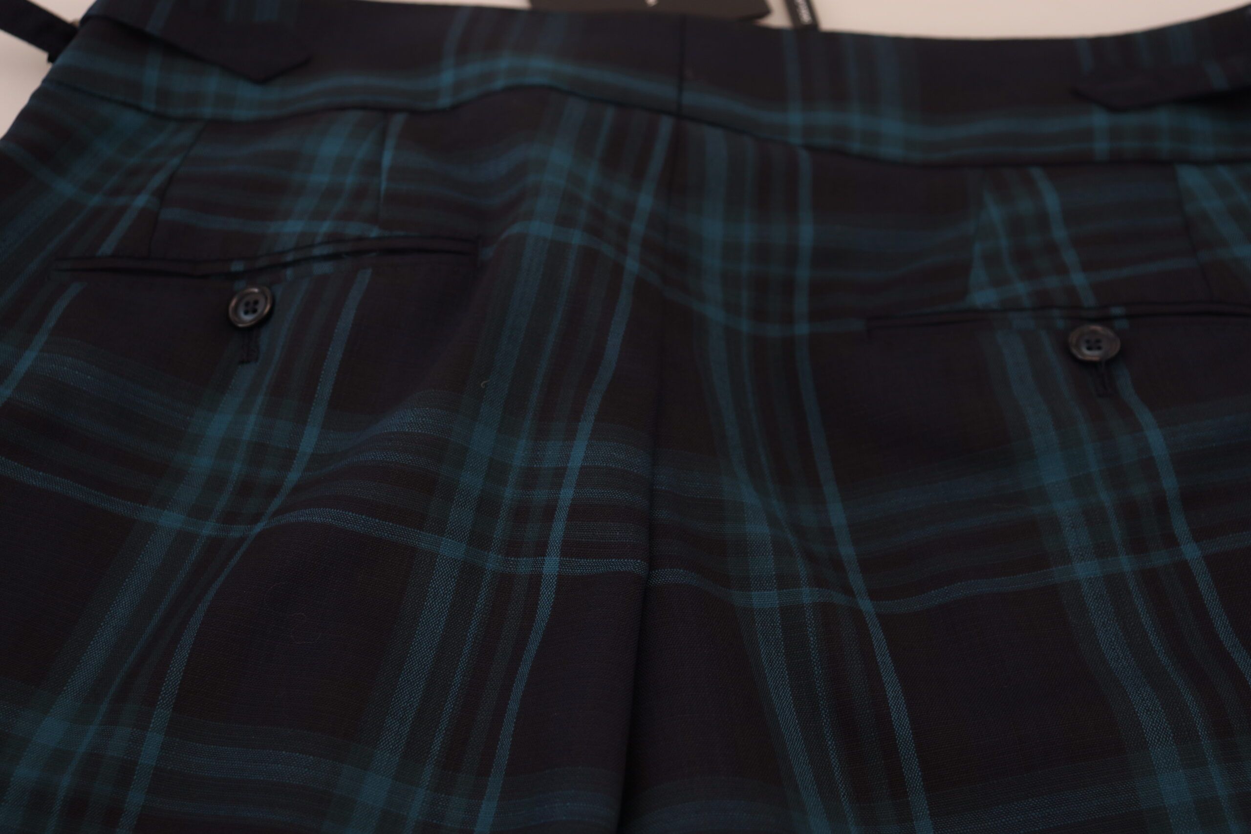 Purple Plaid Wool Trousers Men's Pants - Dolce & Gabbana - Modalova