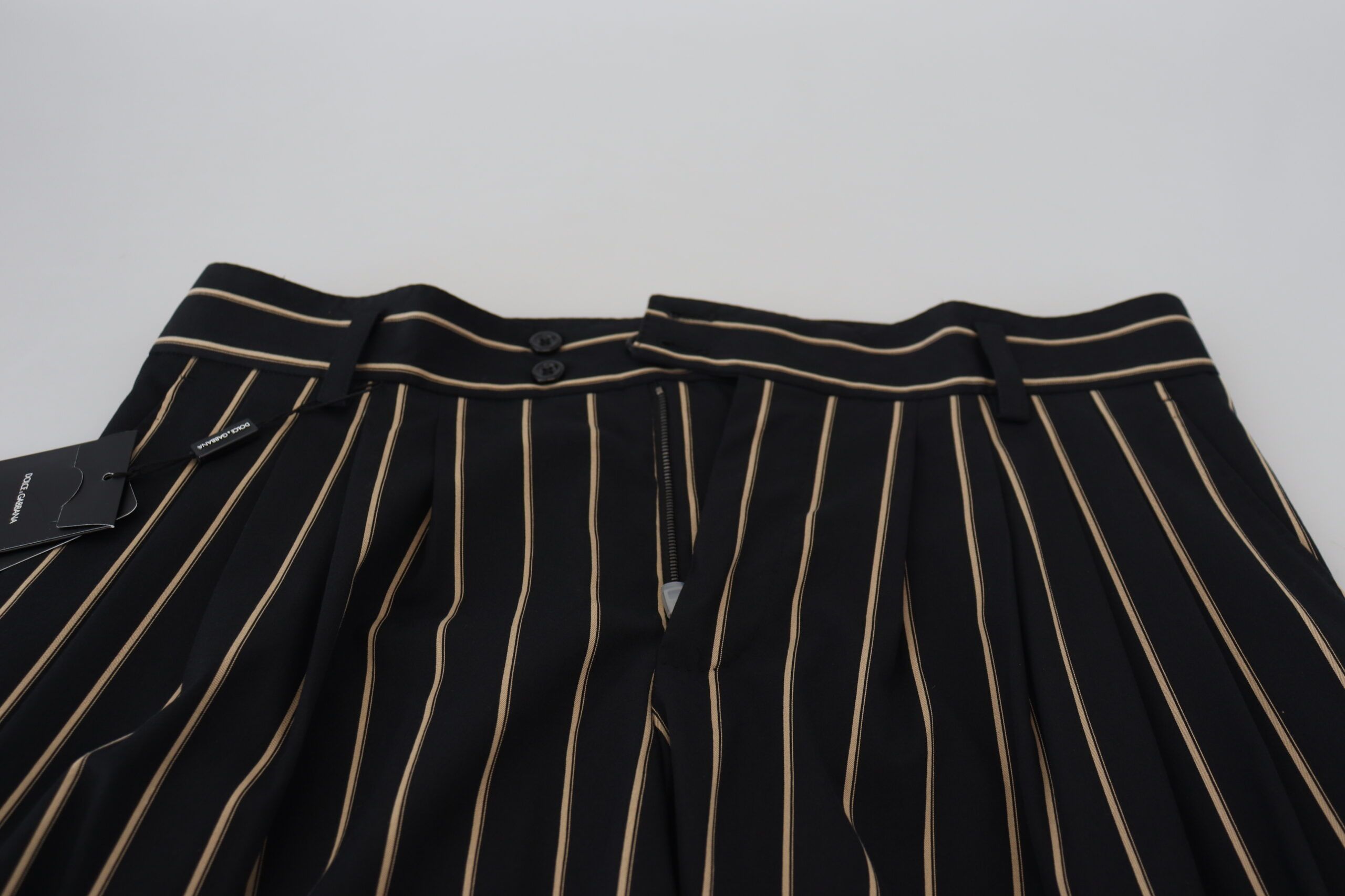 Beige Striped Cotton Stretch Men's Pants - Dolce & Gabbana - Modalova