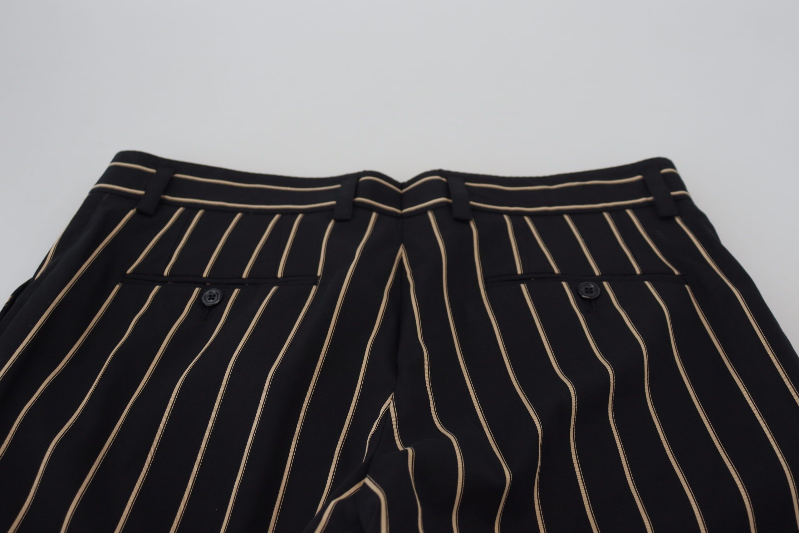 Beige Striped Cotton Stretch Men's Pants - Dolce & Gabbana - Modalova
