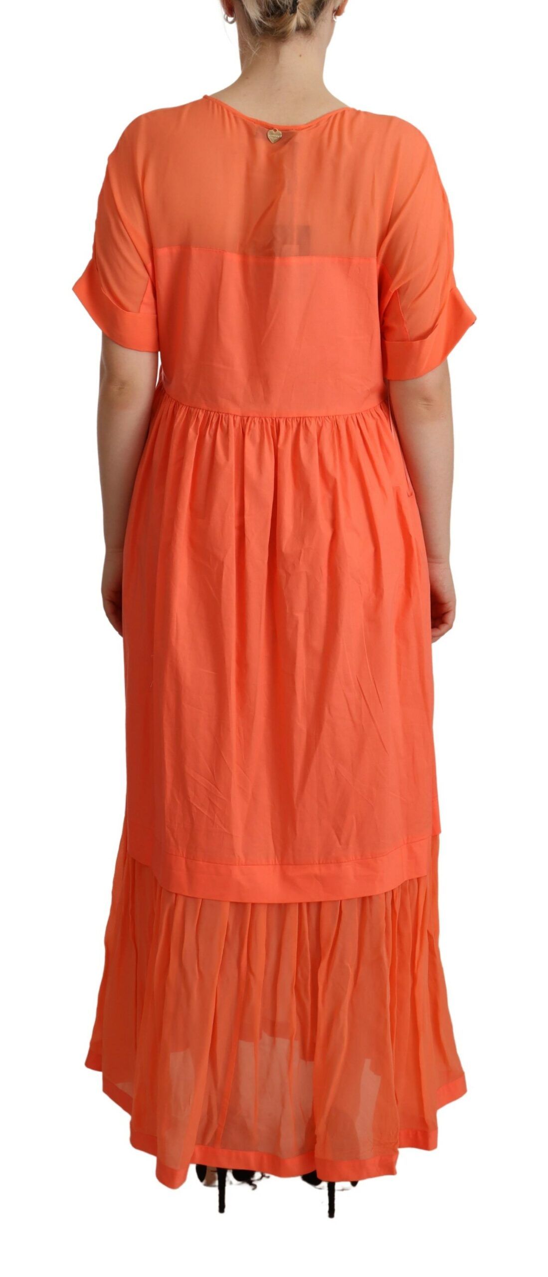 Cotton Blend Short Sleeves Maxi Shift Women's Dress - Twinset - Modalova