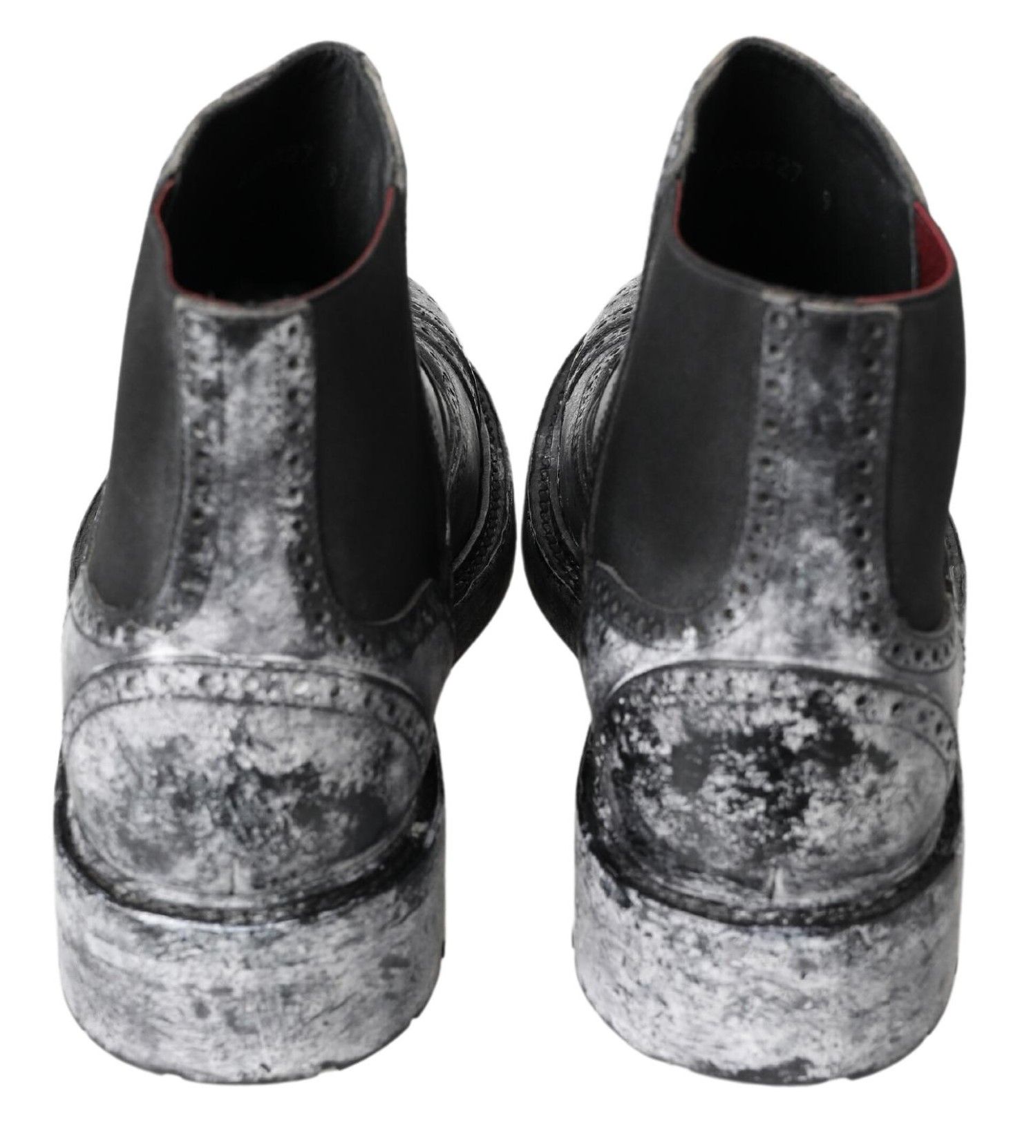 Gray Leather Ankle Men's Boots - Dolce & Gabbana - Modalova