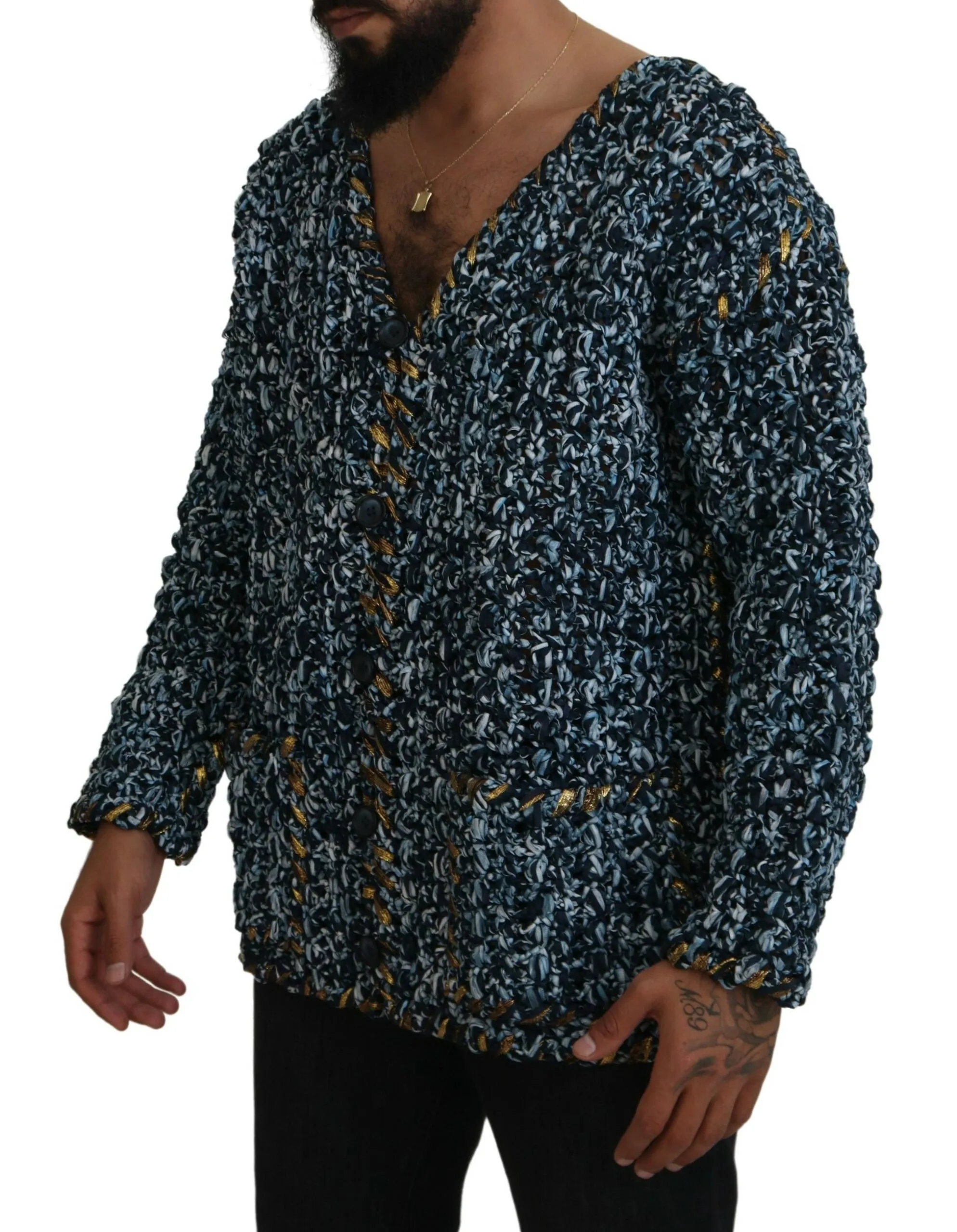 Button Cardigan Fatto A Mano Men's Sweater - Dolce & Gabbana - Modalova