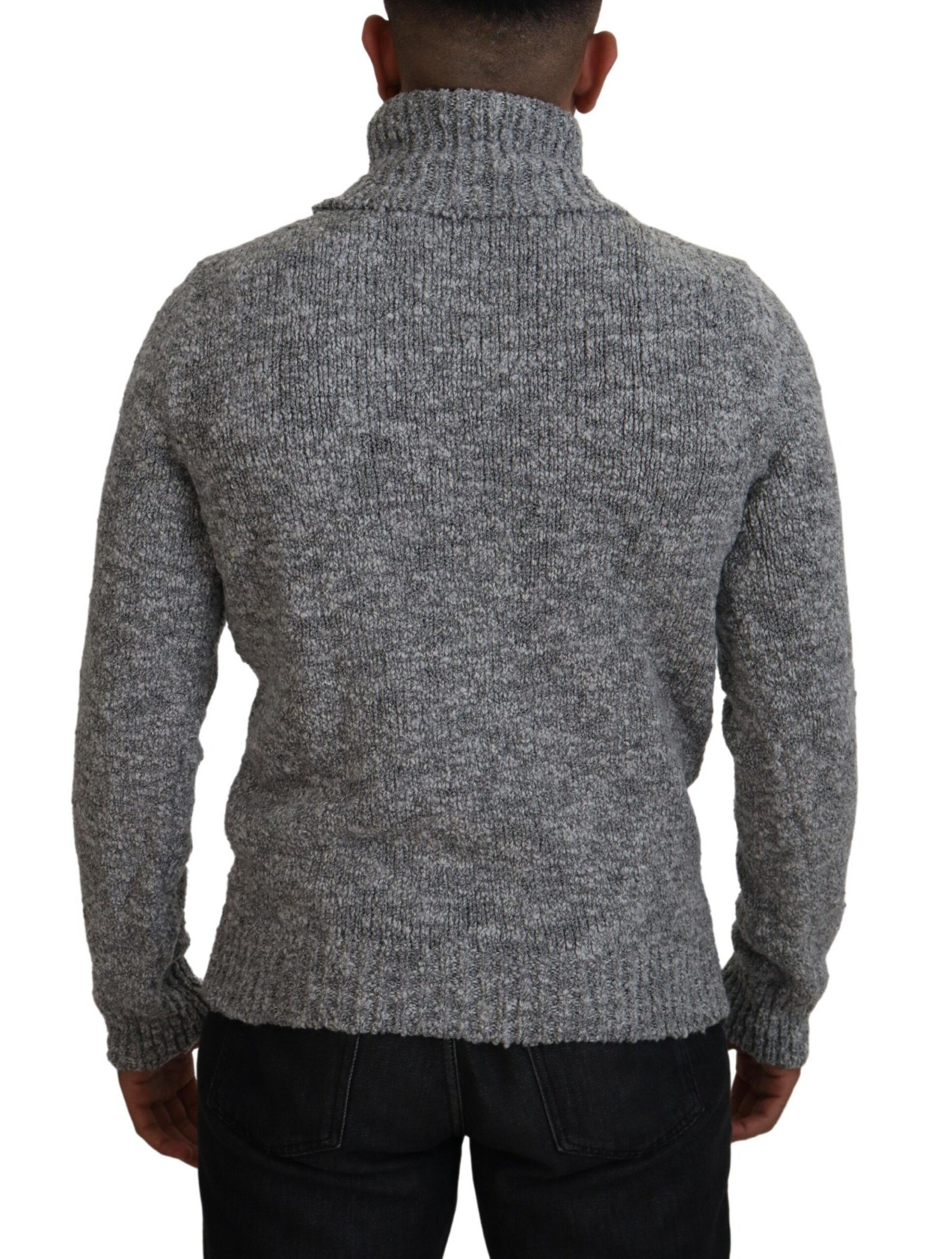 Wool Knit Turtleneck Pullover Men's Sweater - Dolce & Gabbana - Modalova