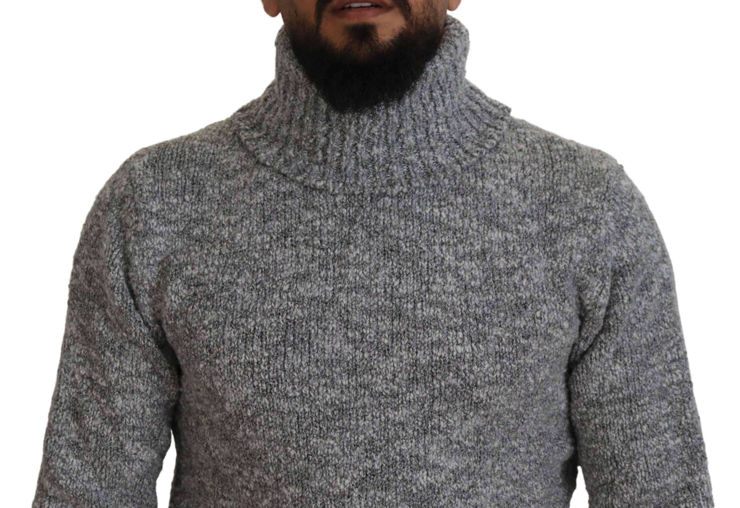 Wool Knit Turtleneck Pullover Men's Sweater - Dolce & Gabbana - Modalova