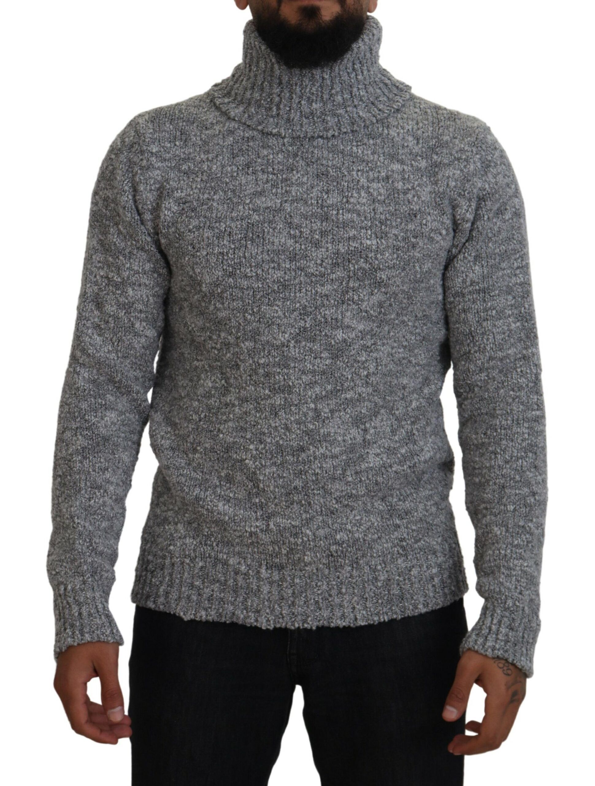 Wool Knit Turtleneck Pullover Men's Sweater - Dolce & Gabbana - Modalova