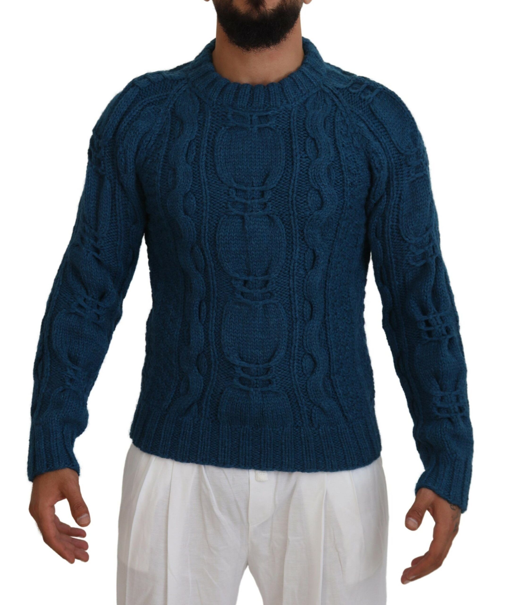 Knitted Wool Alpaca Pullover Men's Sweater - Dolce & Gabbana - Modalova