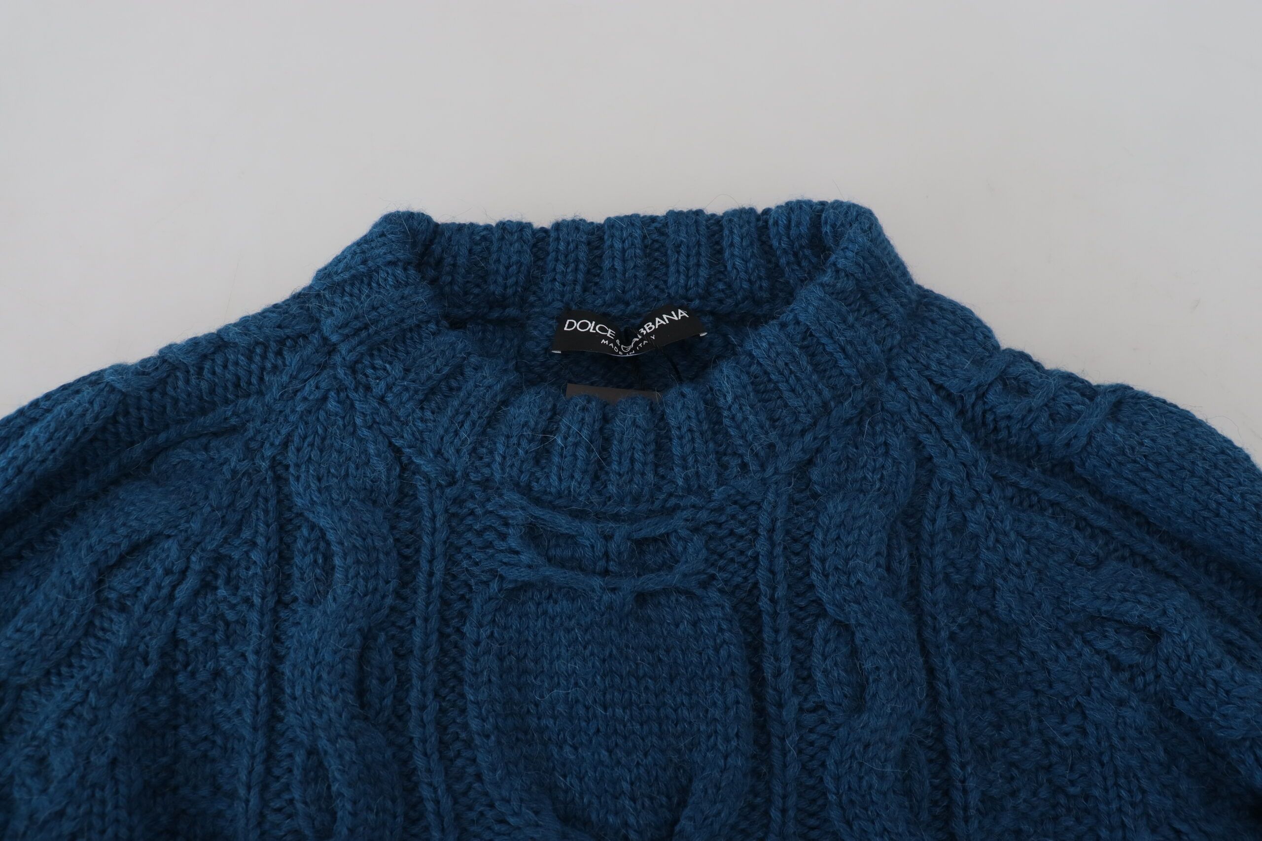 Knitted Wool Alpaca Pullover Men's Sweater - Dolce & Gabbana - Modalova