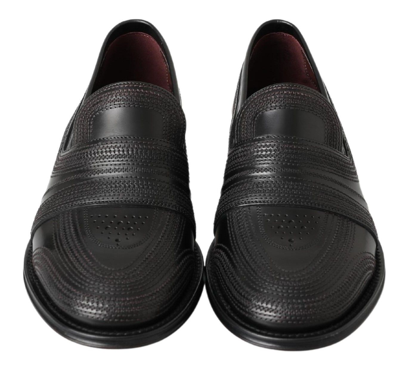Leather Slipper Loafers Stitched Men's Shoes - Dolce & Gabbana - Modalova