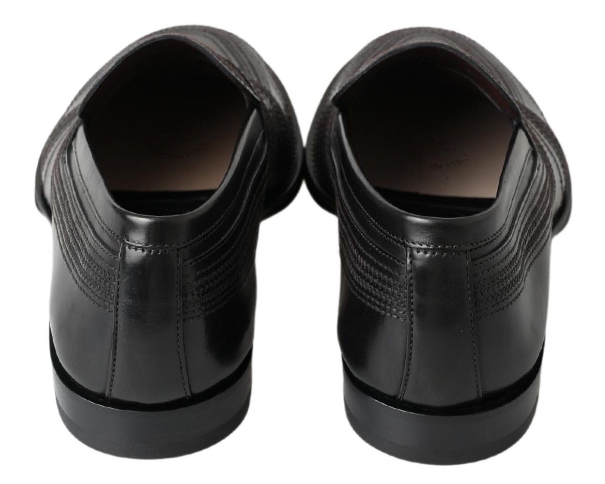 Leather Slipper Loafers Stitched Men's Shoes - Dolce & Gabbana - Modalova
