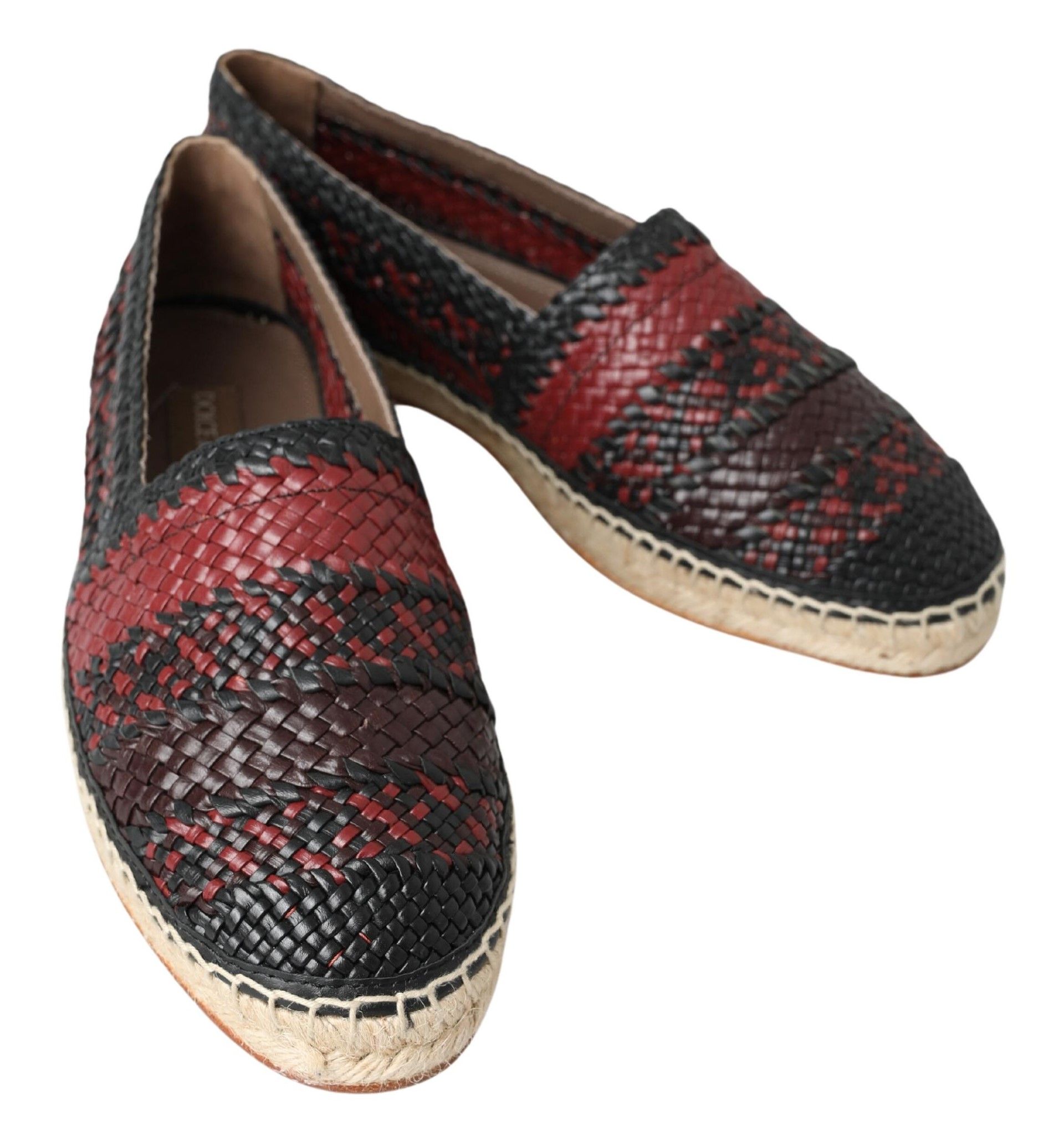 Bordeaux Buffalo Leather Espadrille Men's Shoes - Dolce & Gabbana - Modalova