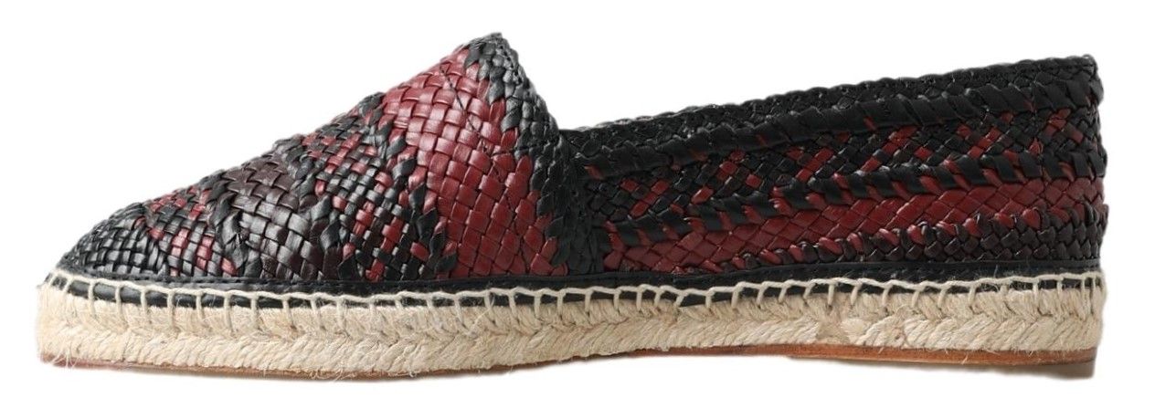 Bordeaux Buffalo Leather Espadrille Men's Shoes - Dolce & Gabbana - Modalova