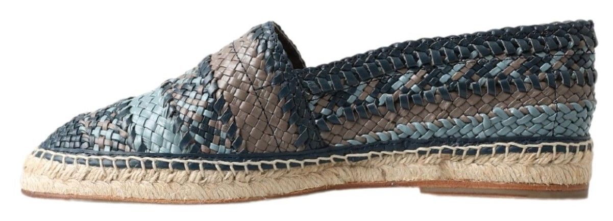 Gray Leather Buffalo Espadrille Men's Shoes - Dolce & Gabbana - Modalova