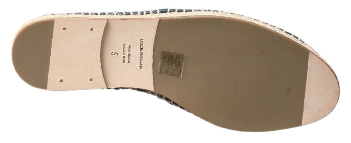 Gray Leather Buffalo Espadrille Men's Shoes - Dolce & Gabbana - Modalova