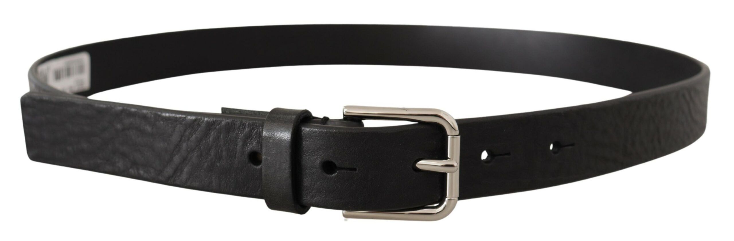 Calf Leather Silver Tone Logo Metal Buckle Men's Belt - Dolce & Gabbana - Modalova