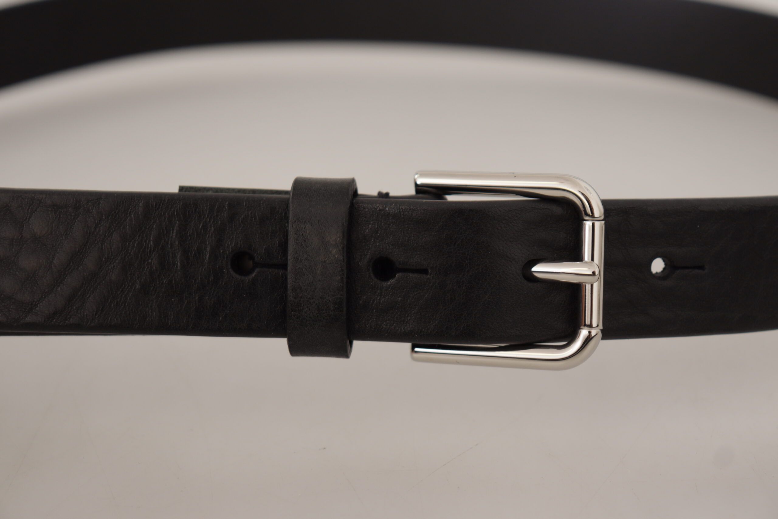 Calf Leather Silver Tone Logo Metal Buckle Men's Belt - Dolce & Gabbana - Modalova