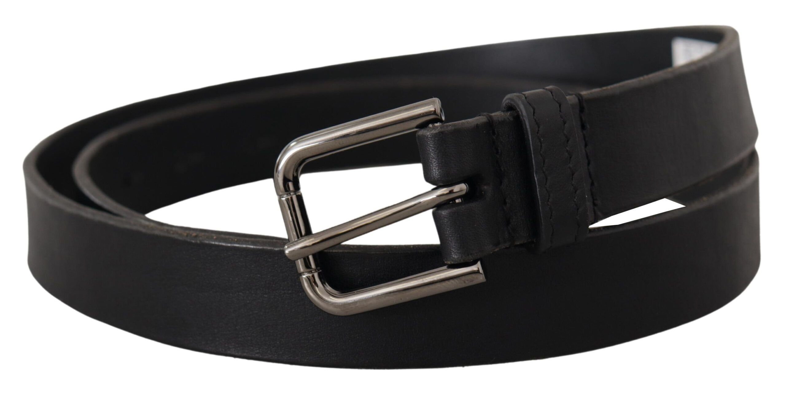 Calf Leather Logo Engraved Metal Buckle Men's Belt - Dolce & Gabbana - Modalova