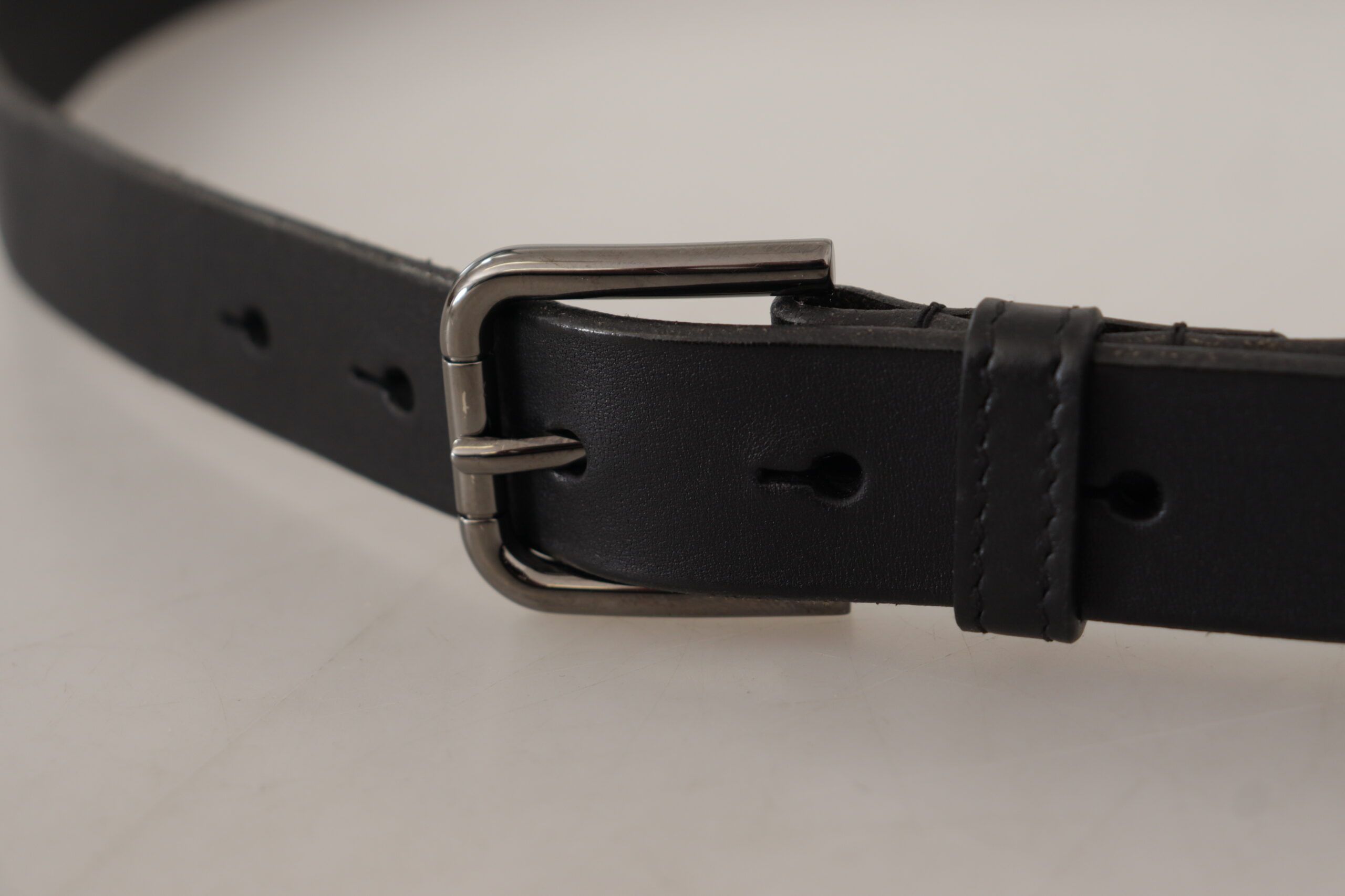 Calf Leather Logo Engraved Metal Buckle Men's Belt - Dolce & Gabbana - Modalova