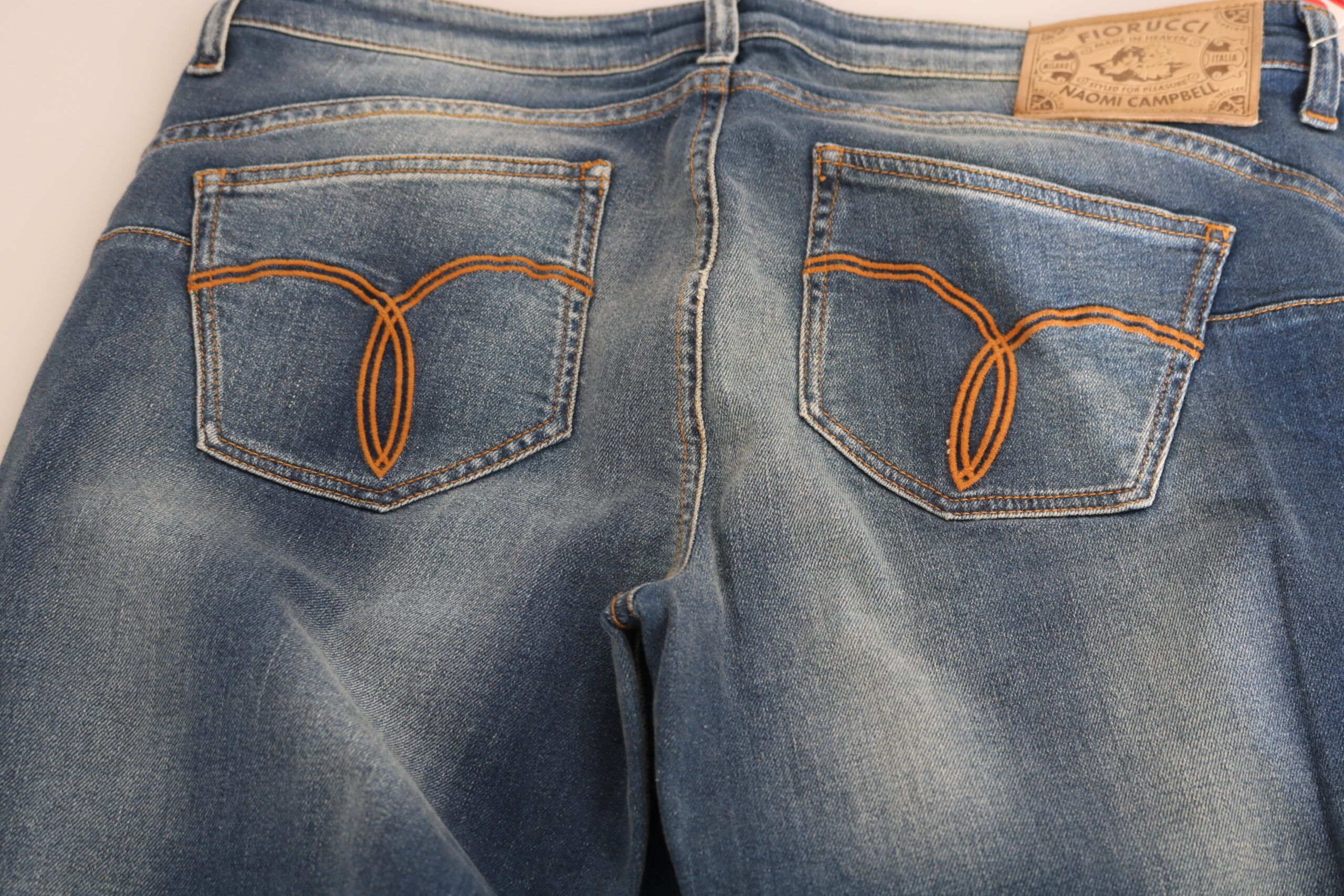 Washed Mid Waist Slim Fit Denim Women's Jeans - Fiorucci - Modalova