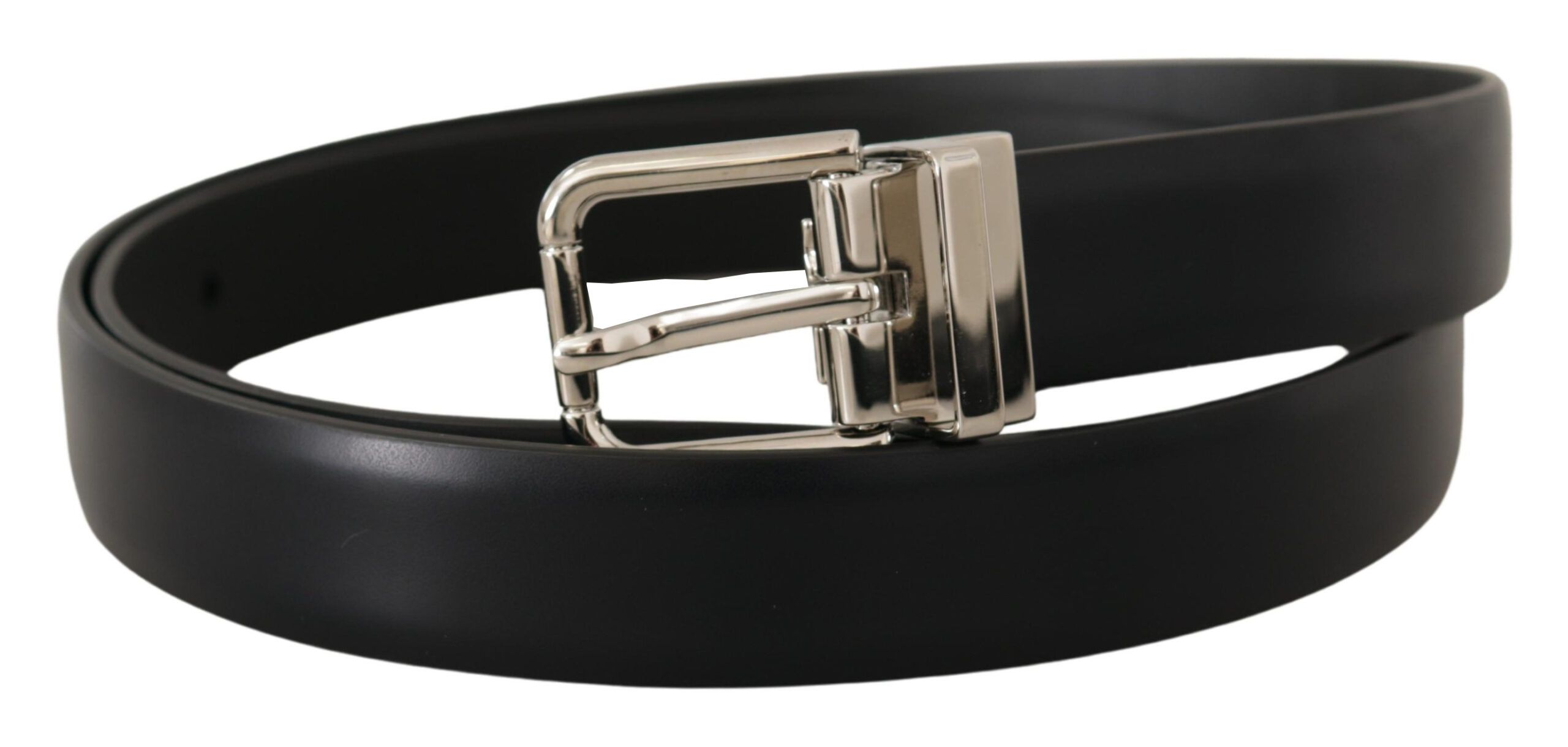 Calf Leather Silver Metal Logo Buckle Men's Belt (Pre-Owned) - Dolce & Gabbana - Modalova