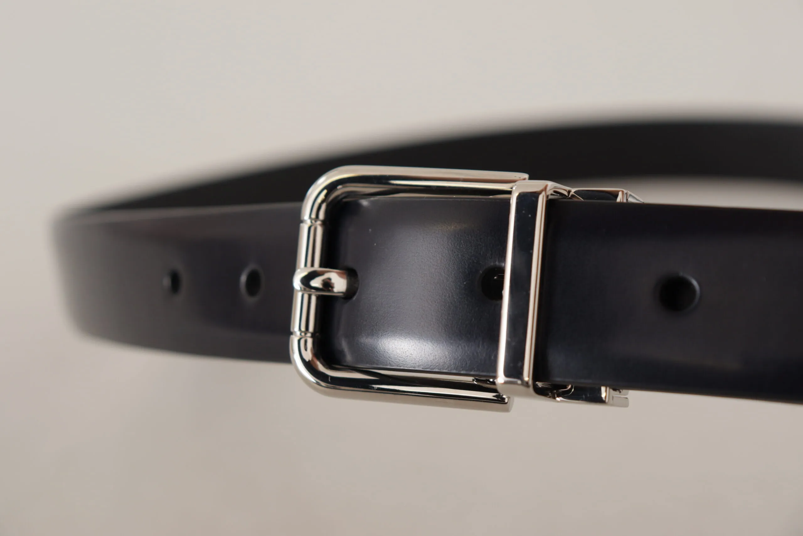 Calf Leather Silver Metal Logo Buckle Men's Belt (Pre-Owned) - Dolce & Gabbana - Modalova