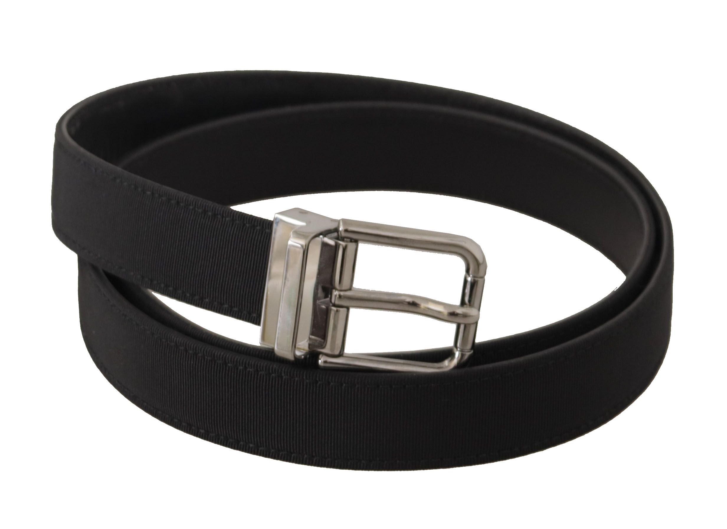 Canvas Leather Silver Metal Buckle Men's Belt - Dolce & Gabbana - Modalova