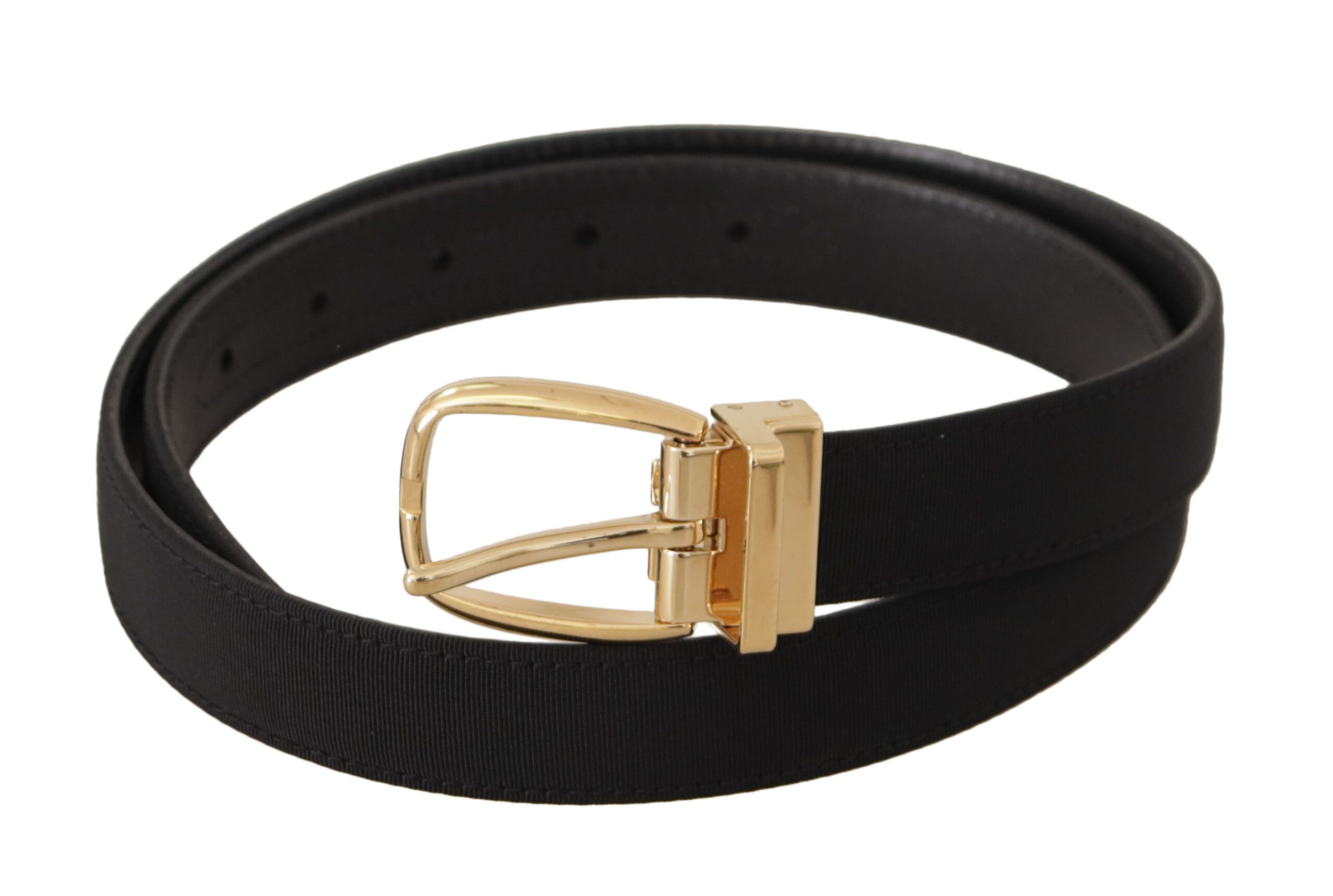 Canvas Leather Gold Metal Buckle Men's Belt - Dolce & Gabbana - Modalova
