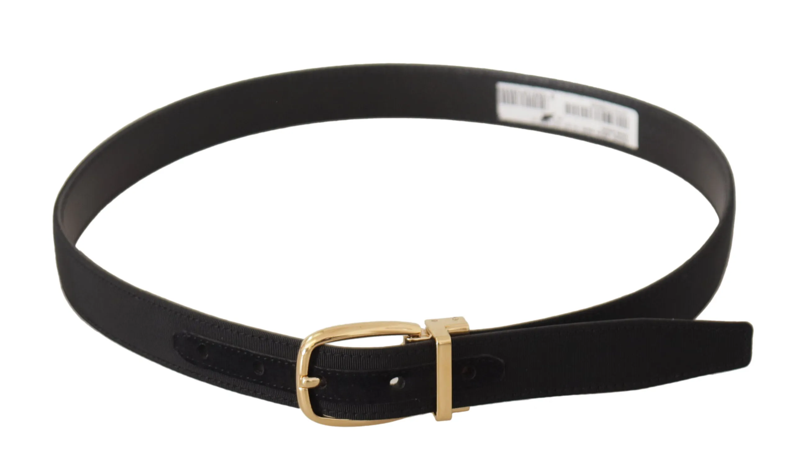 Canvas Leather Gold Metal Buckle Men's Belt - Dolce & Gabbana - Modalova