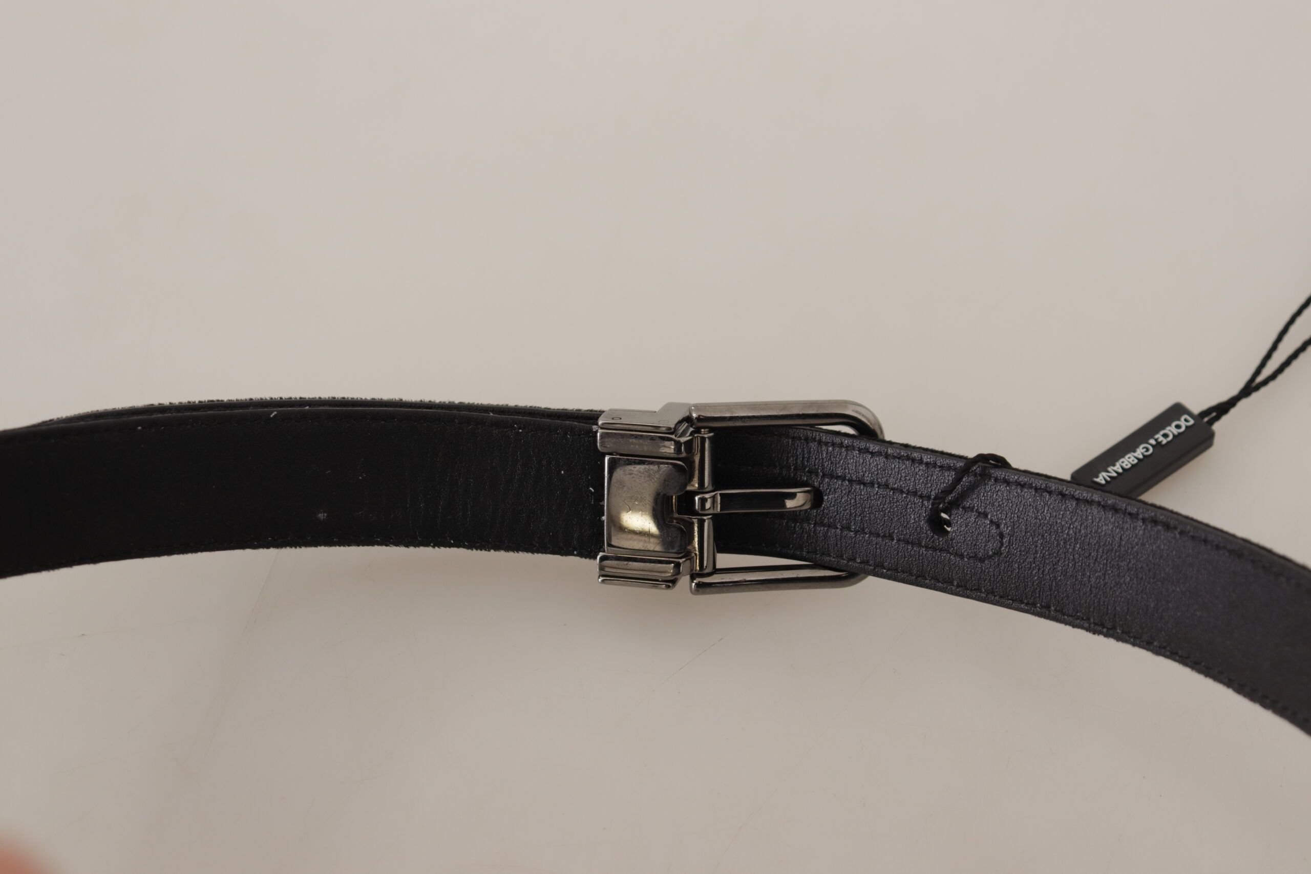 Cotton Silver Tone Metal Buckle Men's Belt - Dolce & Gabbana - Modalova