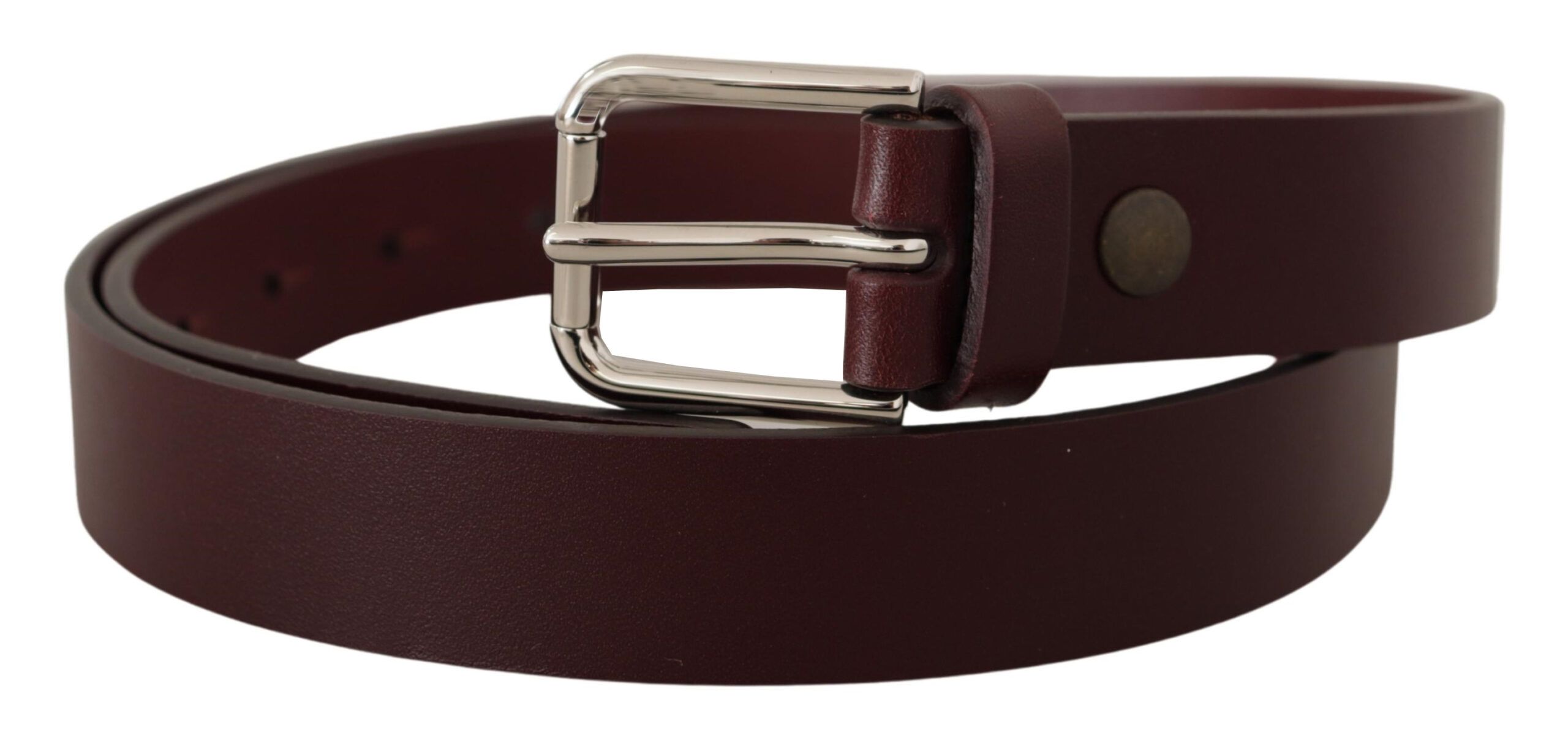 Calf Leather Silver Tone Metal Buckle Men's Belt - Dolce & Gabbana - Modalova