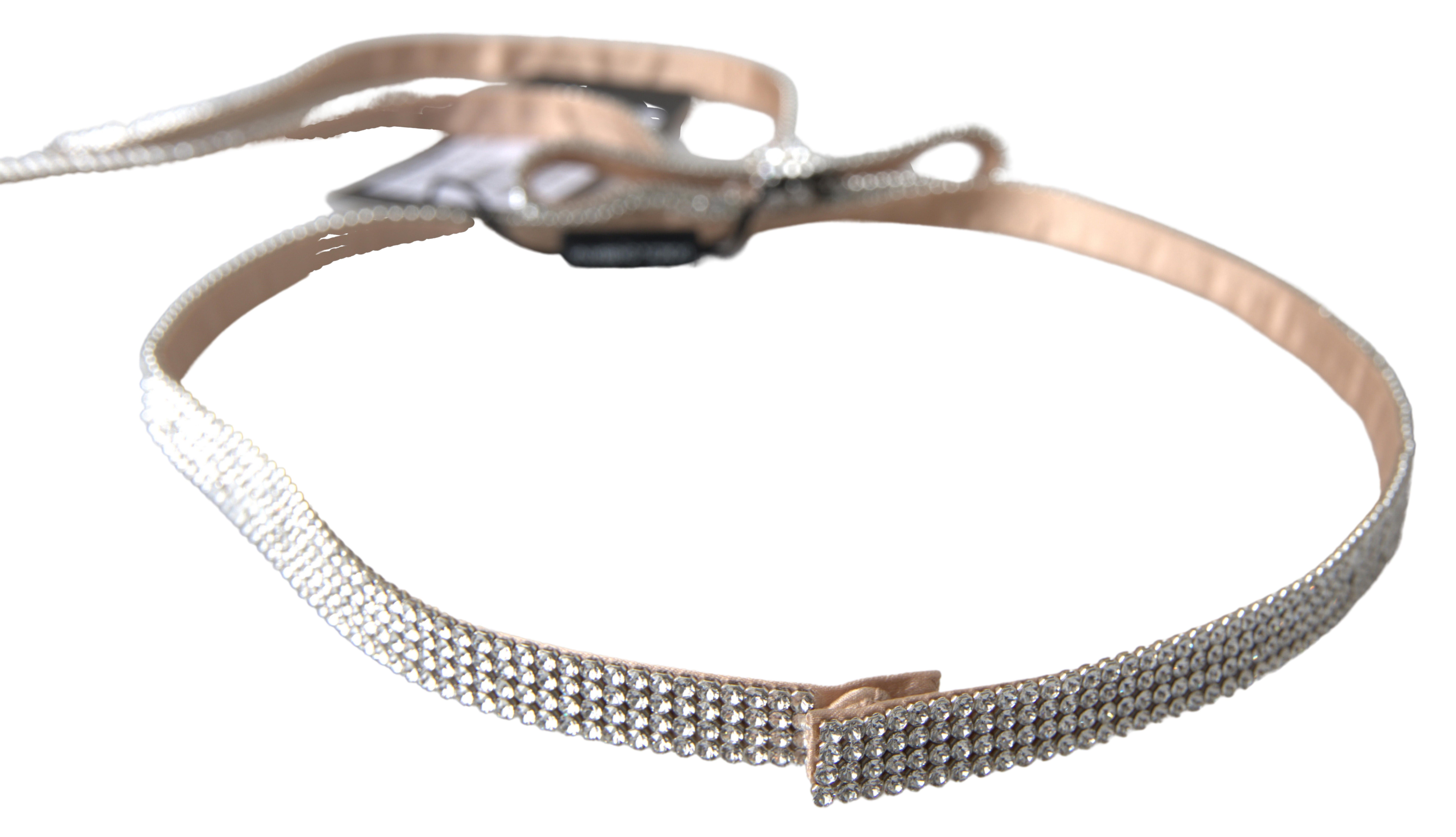 Silk Clear Crystal Bow Waist Women's Belt - Dolce & Gabbana - Modalova