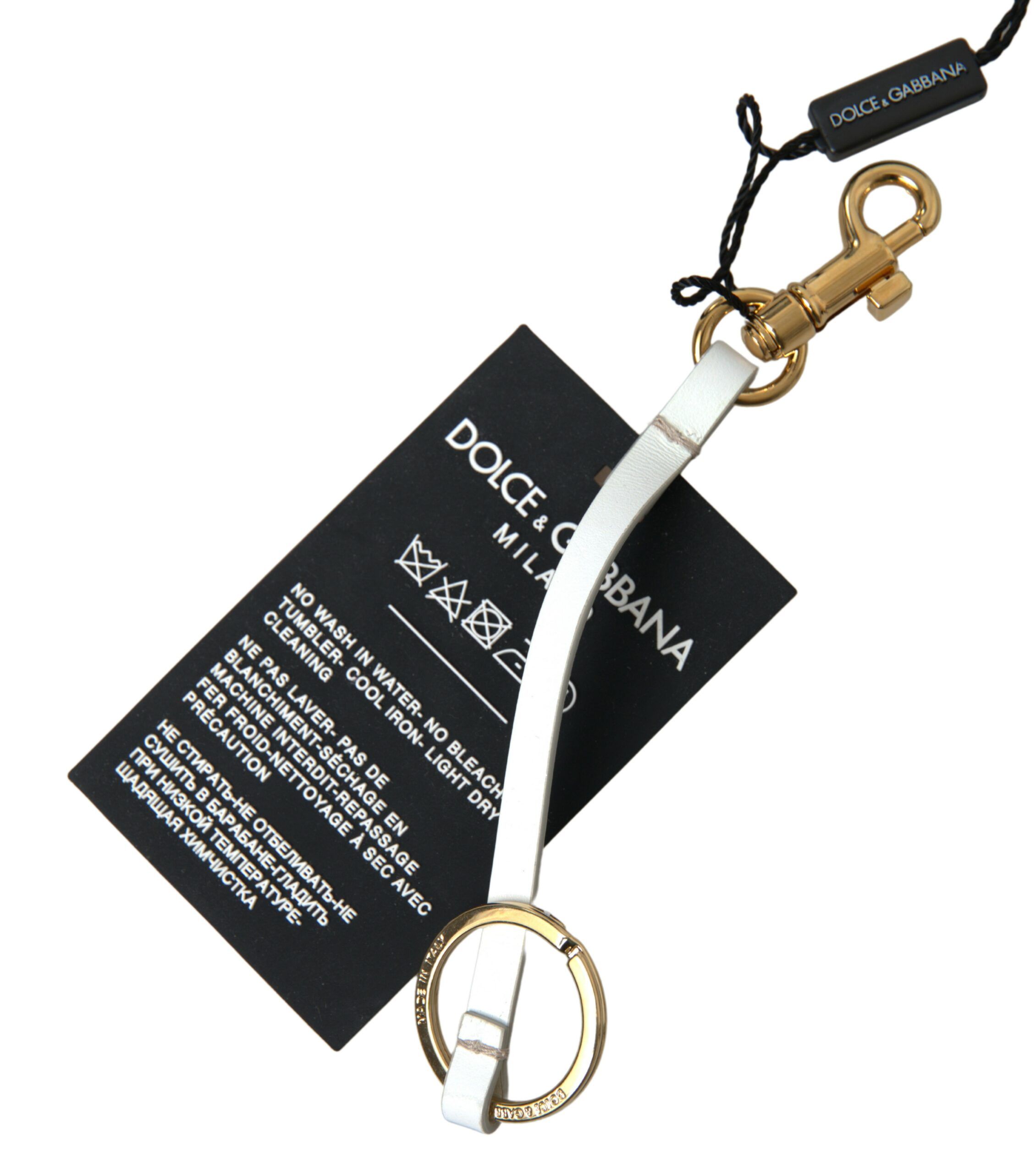 Black Silicone DG Logo Brass Women's Keychain - Dolce & Gabbana - Modalova