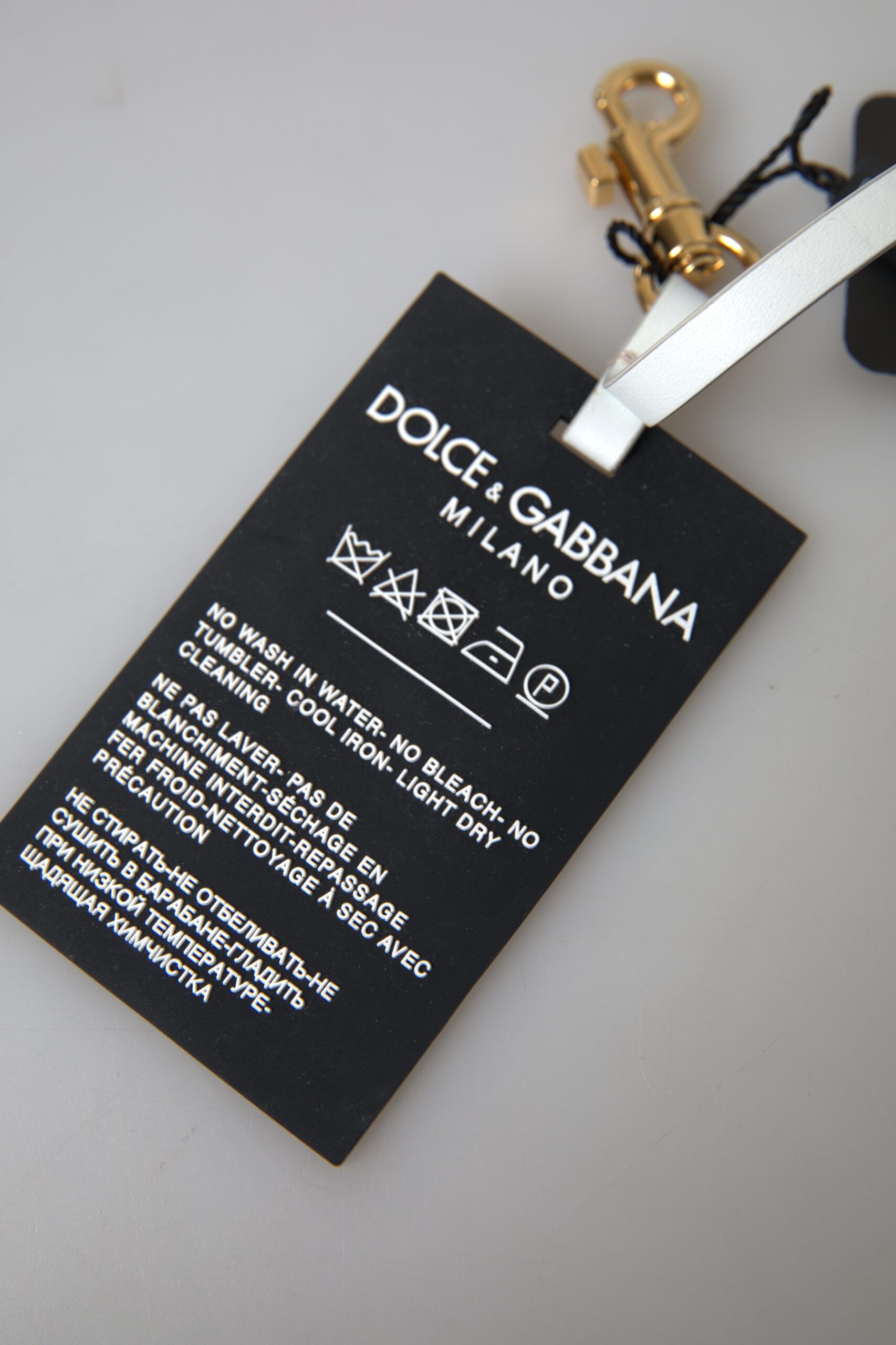 Black Silicone DG Logo Brass Women's Keychain - Dolce & Gabbana - Modalova