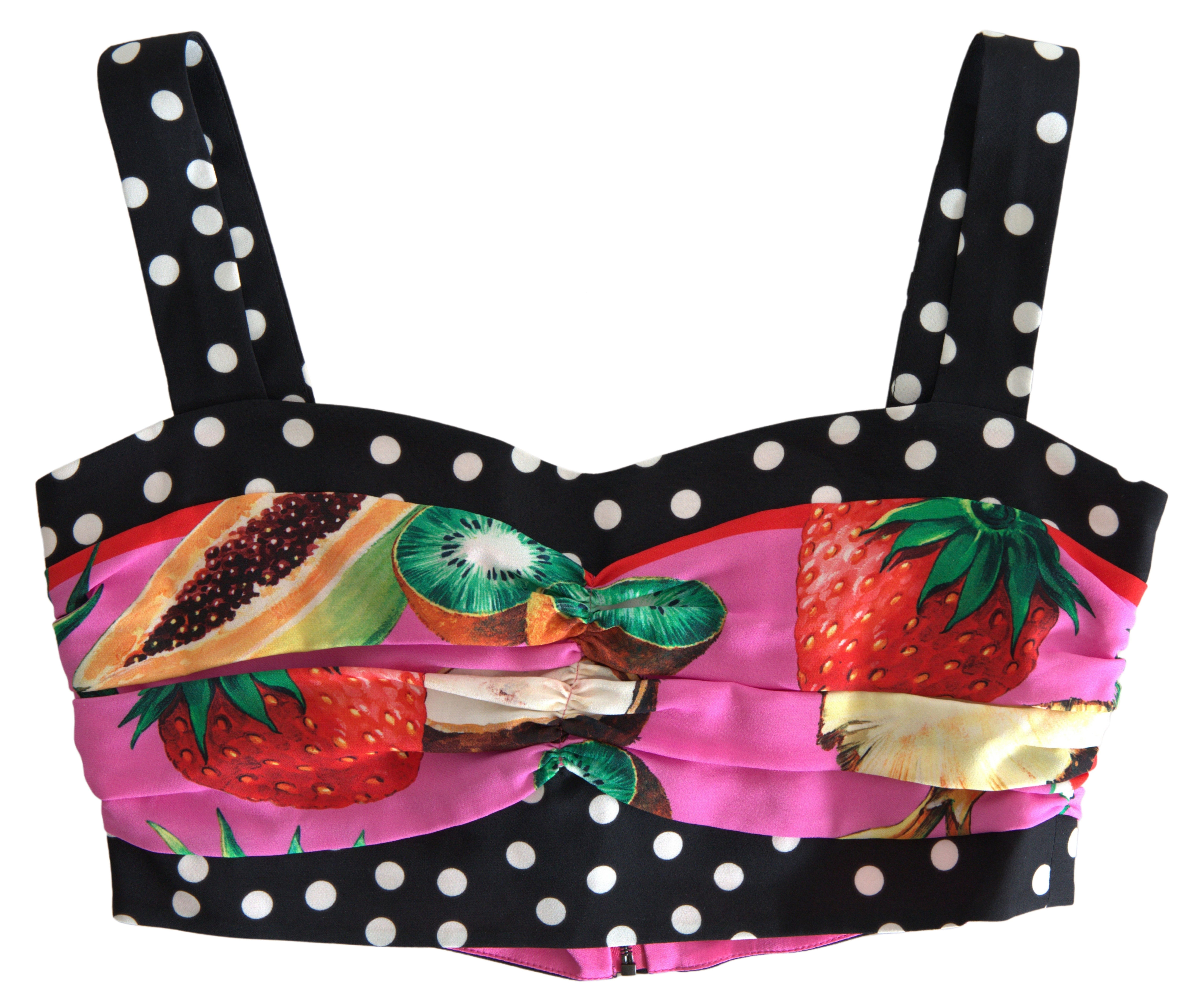 Silk Cropped Bustier Corset Women's Top - Dolce & Gabbana - Modalova