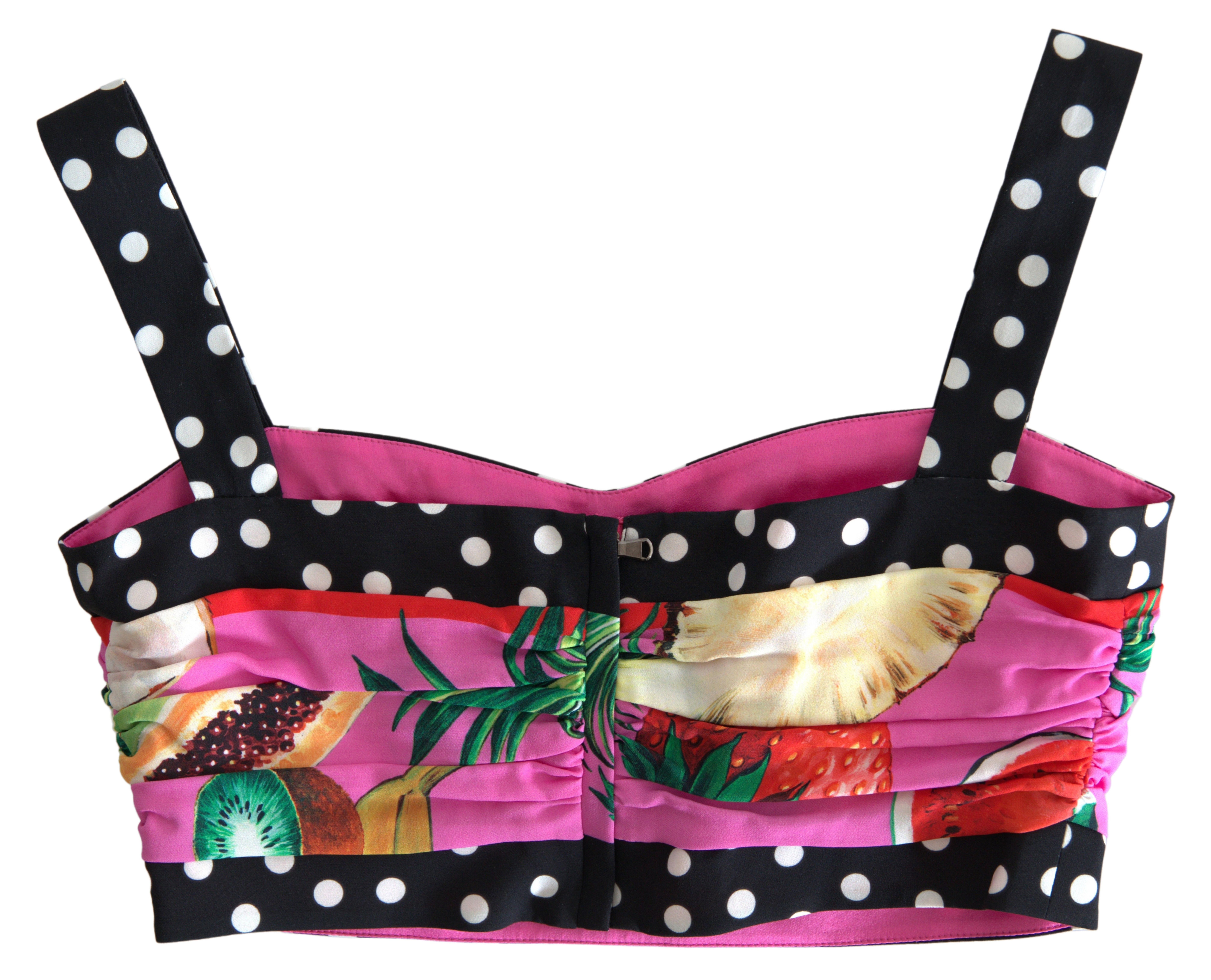 Silk Cropped Bustier Corset Women's Top - Dolce & Gabbana - Modalova